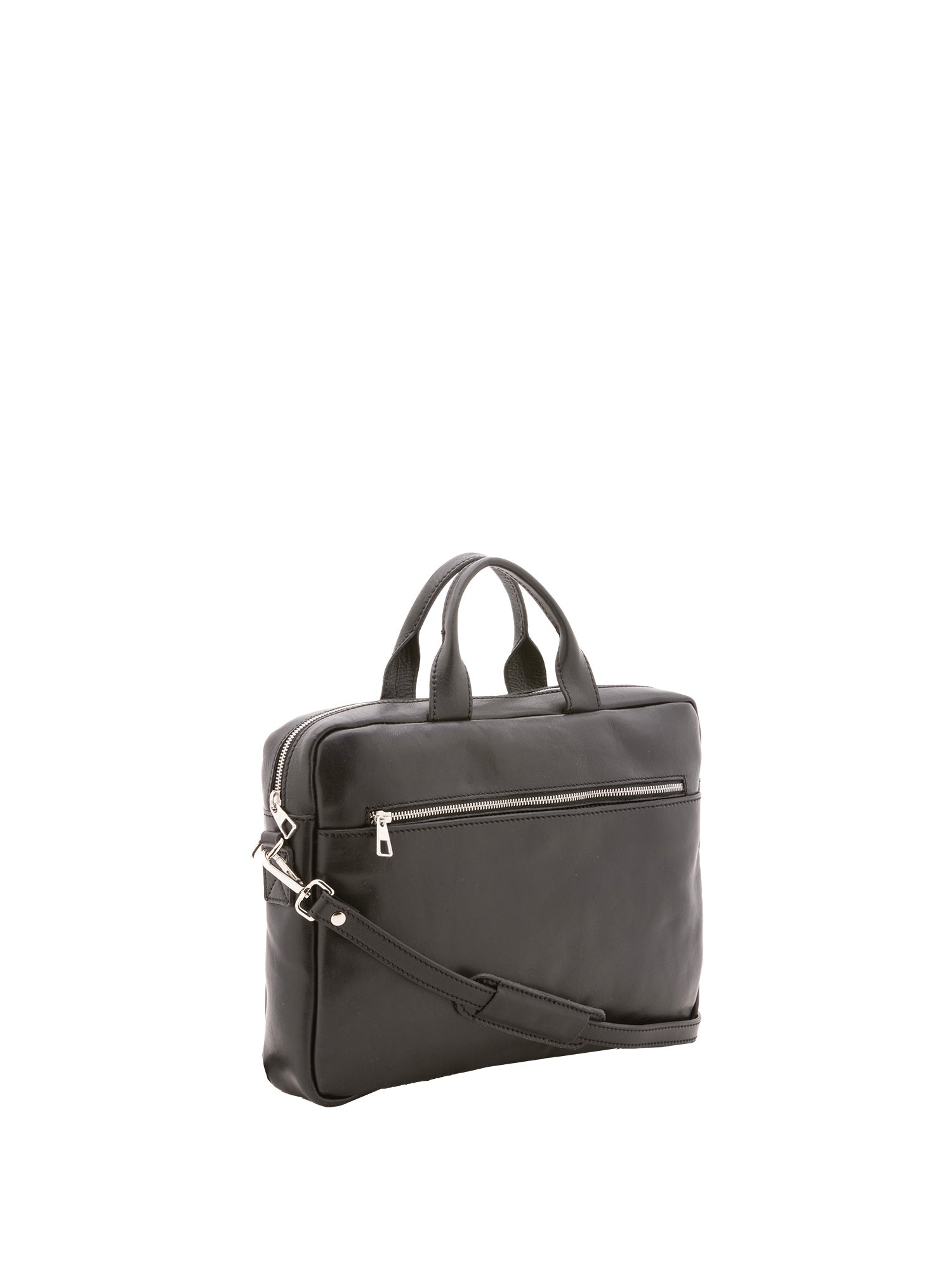 Borsa a mano unisex in vera pelle Made in Italy 4317-NERO Alessia Firenze