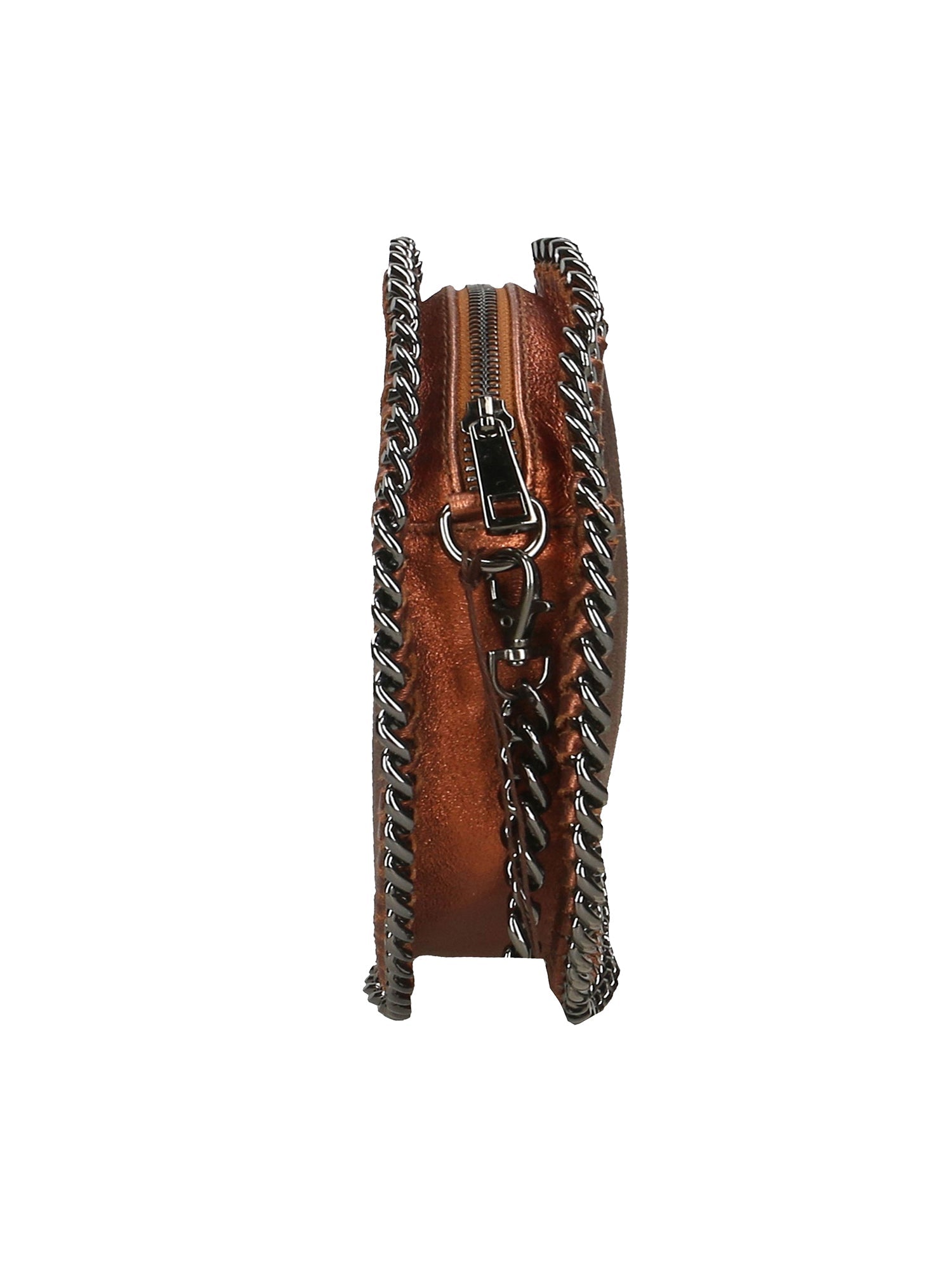 Nora Damen-Schultertasche aus echtem Leder, hergestellt in Italien, 22 x 22 x 5 cm
