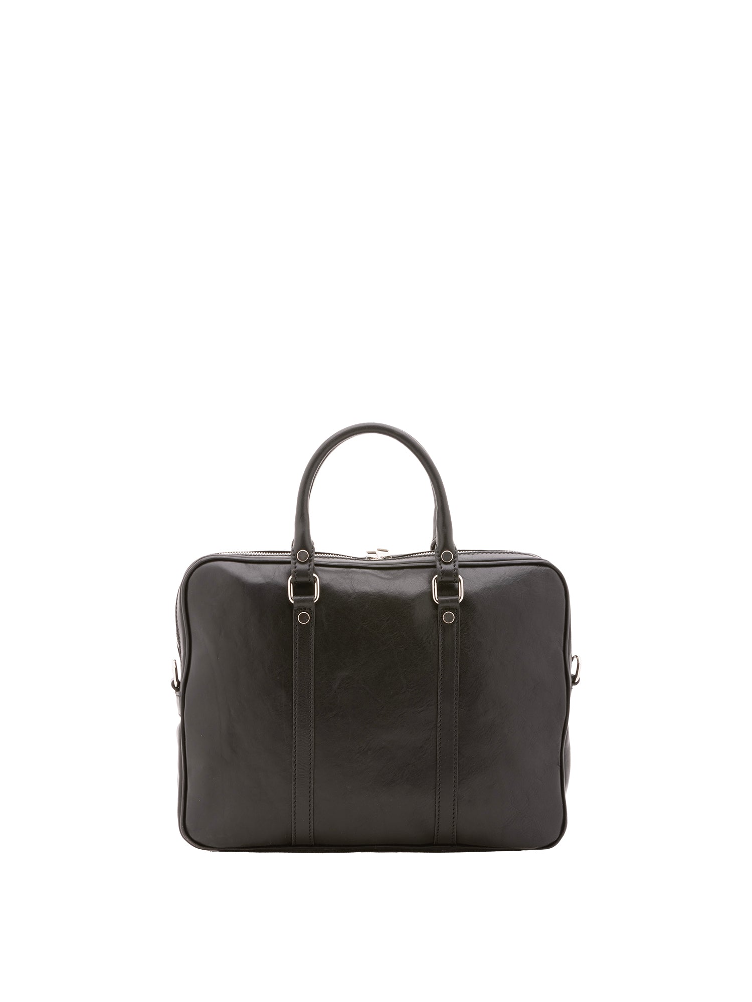 Borsa a mano unisex in vera pelle Made in Italy 4540-NERO Alessia Firenze