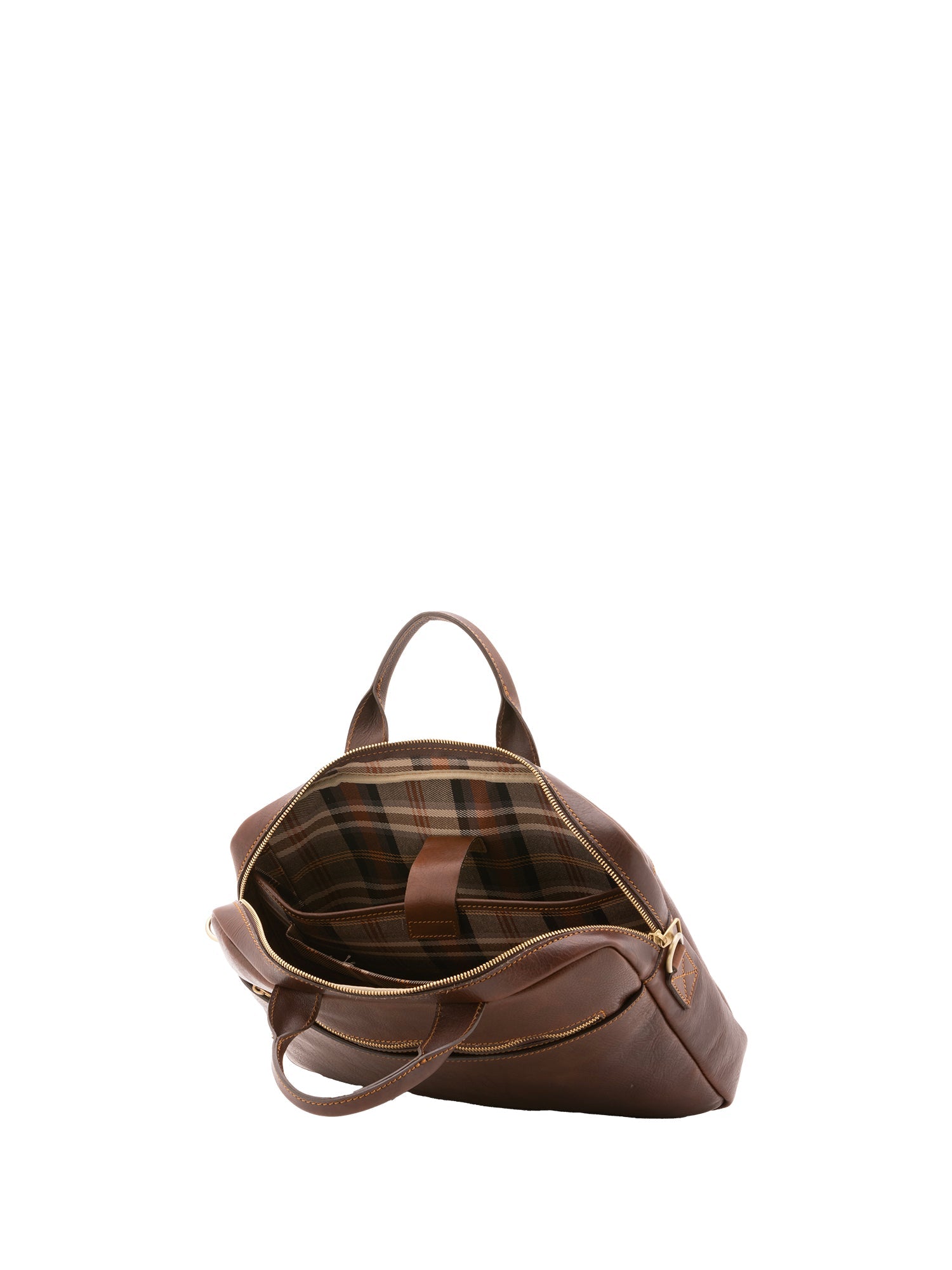 Borsa a mano unisex in vera pelle Made in Italy 4317-TESTA DI MORO Alessia Firenze
