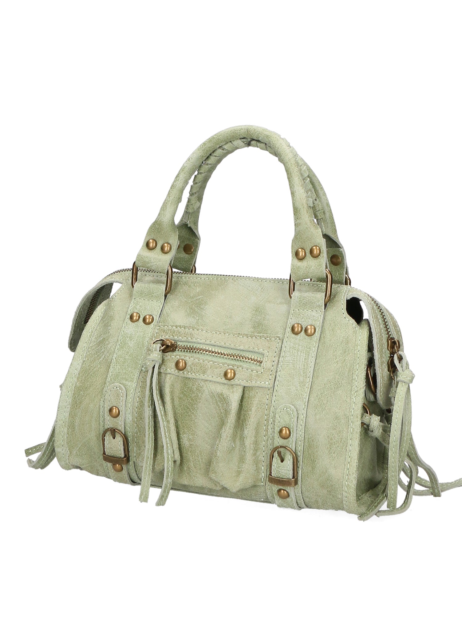 Erisia Borsa a spalla da donna Vera pelle 06091-025 VERDE MILITARE Chiara Ferretti