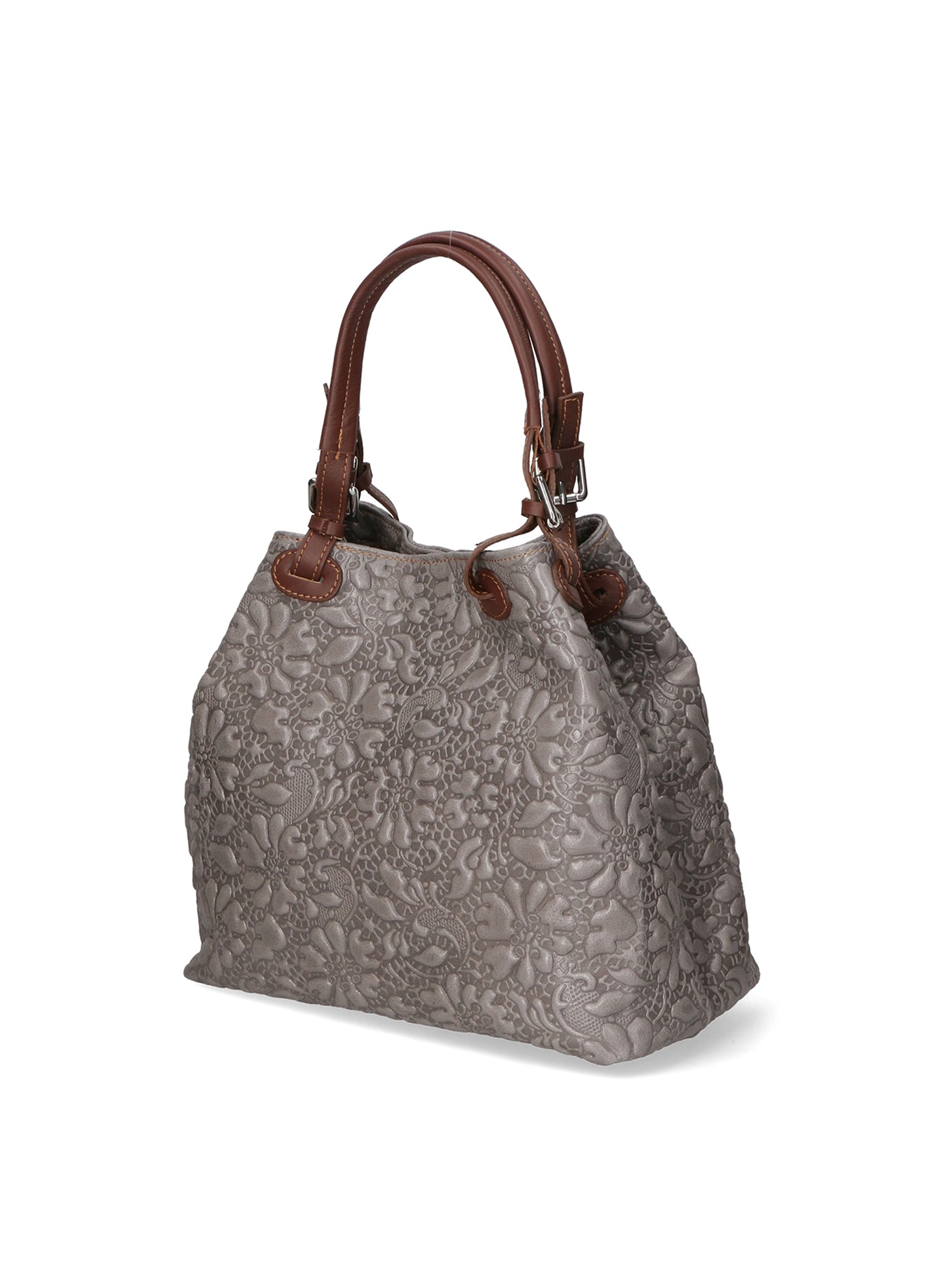 Elenia Borsa a mano da donna Vera pelle 80049-018 GRIGIO MEDIO Chiara Ferretti