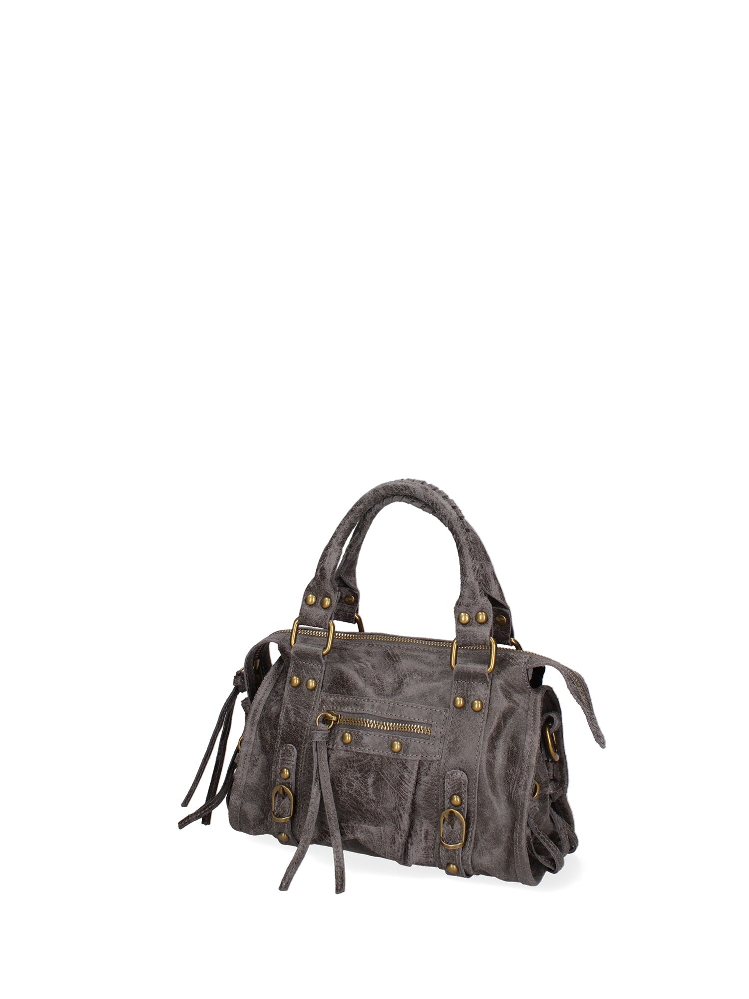 Erisia Borsa a spalla da donna Vera pelle 06091-042 GRIGIO SCURO Chiara Ferretti