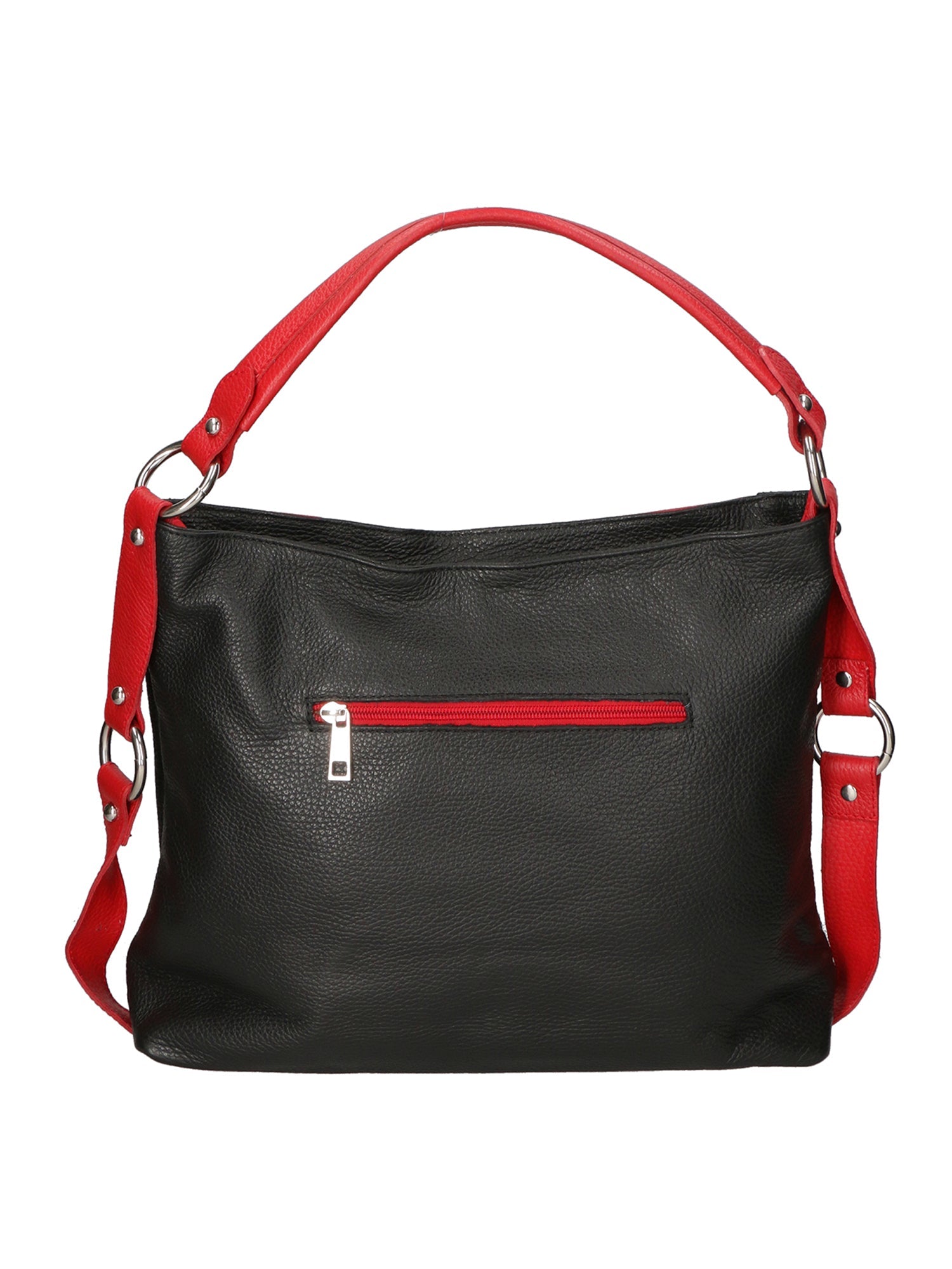 Emily Borsa a spalla da donna Vera pelle 80064-D10 ROSSO D28 NERO Chiara Ferretti