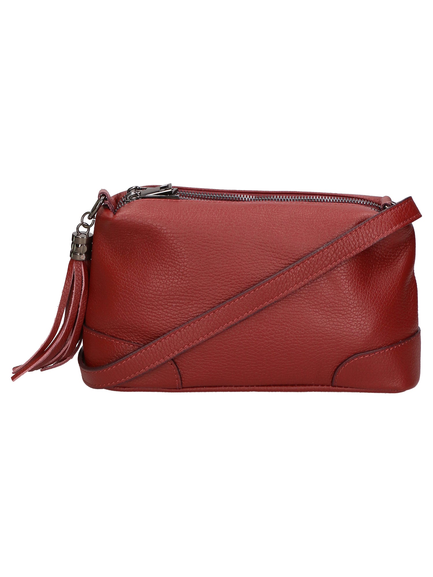 Lidia Borsa a mano da donna Vera pelle 06513-ROSSO SCURO Chiara Ferretti