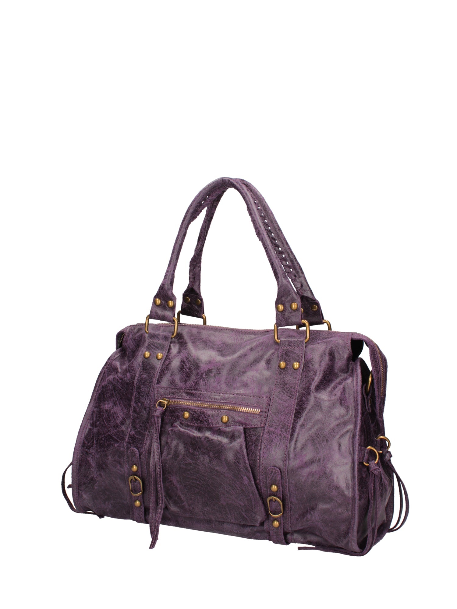 Elara Borsa a spalla da donna Vera pelle 06090-038 VIOLA SCURO Chiara Ferretti