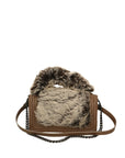 Silvana Pro Borsa a tracolla donna Vera pelle + Calfhair 6599-TAUPE Chiara Ferretti