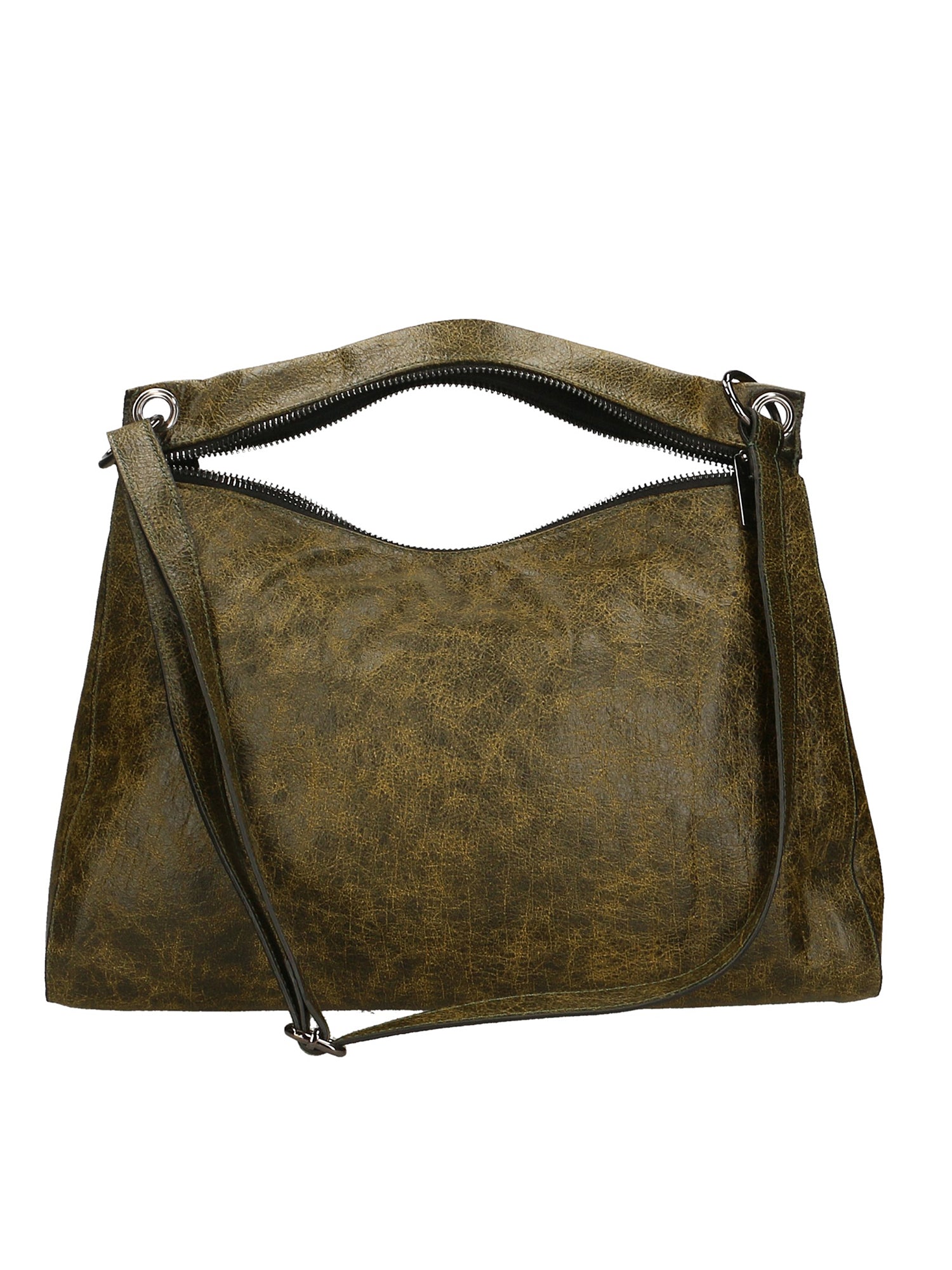 Ondina Borsa a spalla da donna Vera pelle 6569-VERDE GREEN Chiara Ferretti