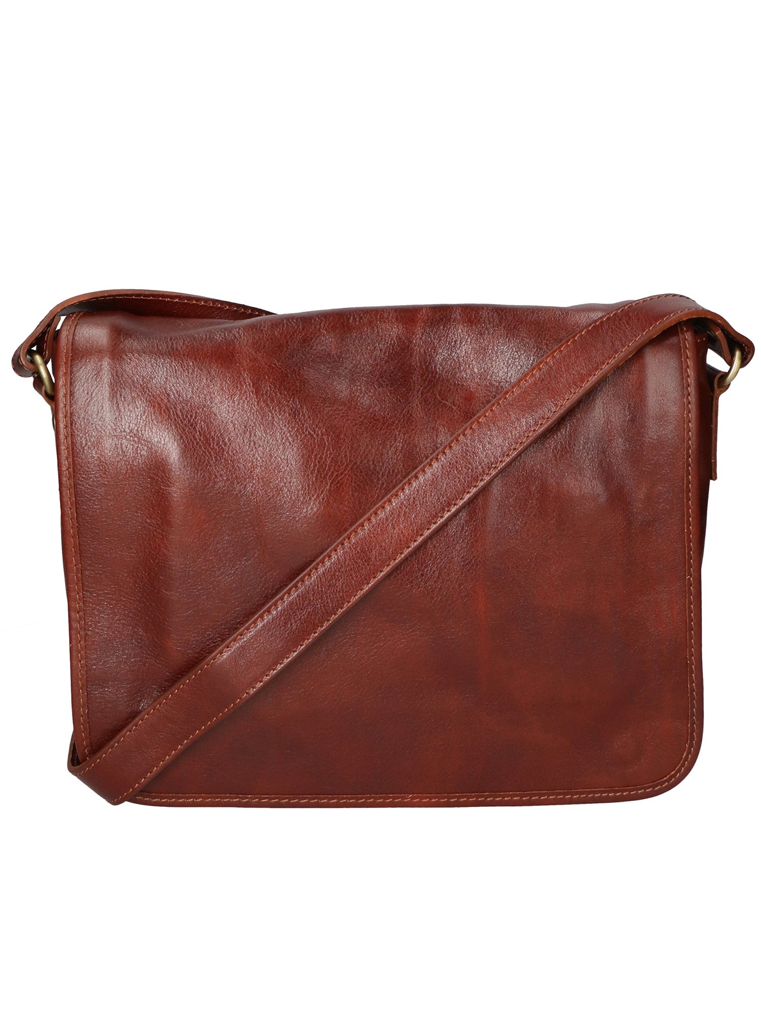 Fiammetta Borsa a mano da donna Vera pelle 9110-MARRONE BROWN Chiara Ferretti