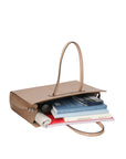 Eugenia Damenhandtasche aus echtem Leder, hergestellt in Italien, 29 x 40 x 10 cm