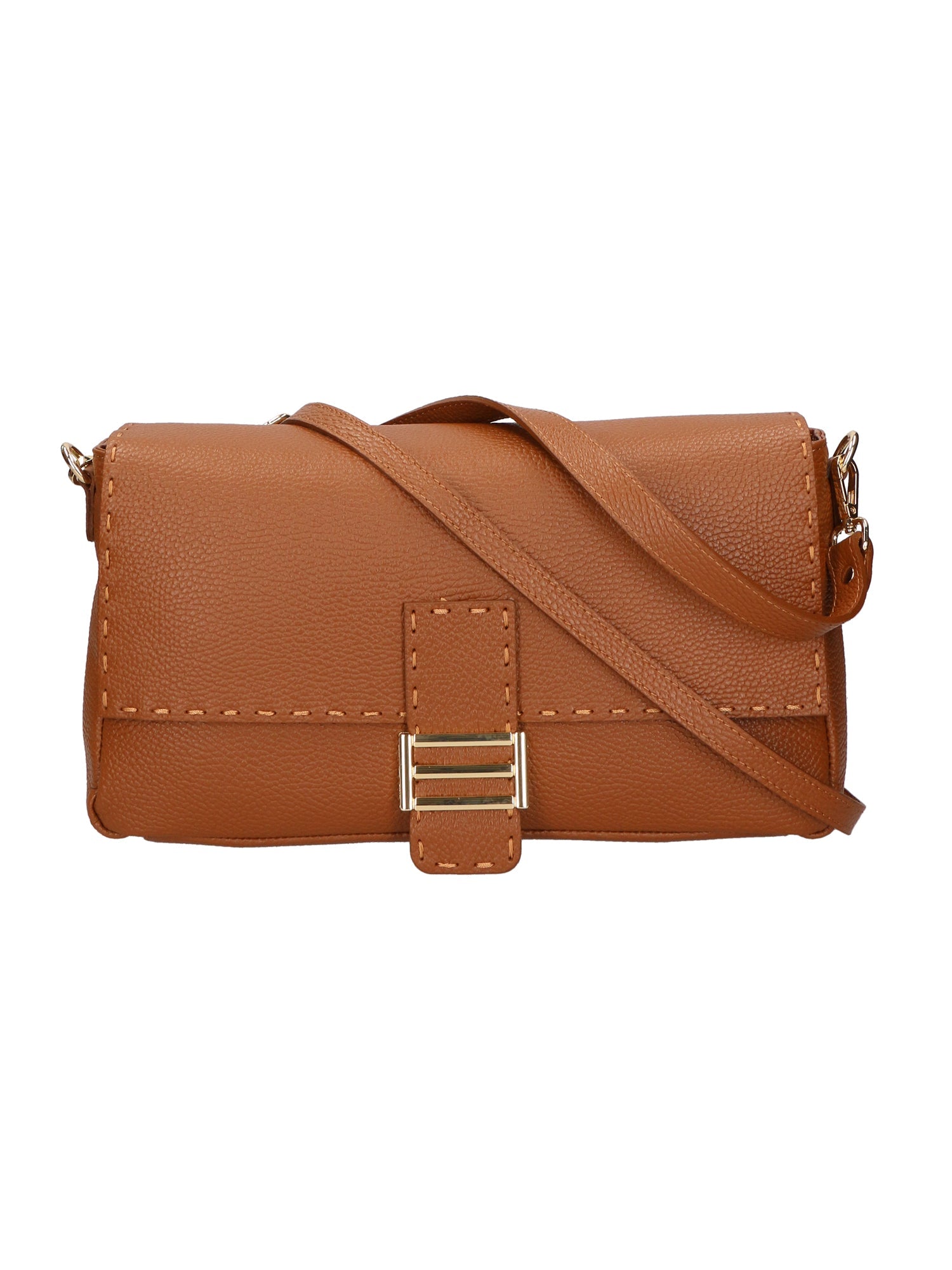 Walda Damen-Schultertasche aus echtem Leder, hergestellt in Italien, 34 x 17,5 x 10 cm