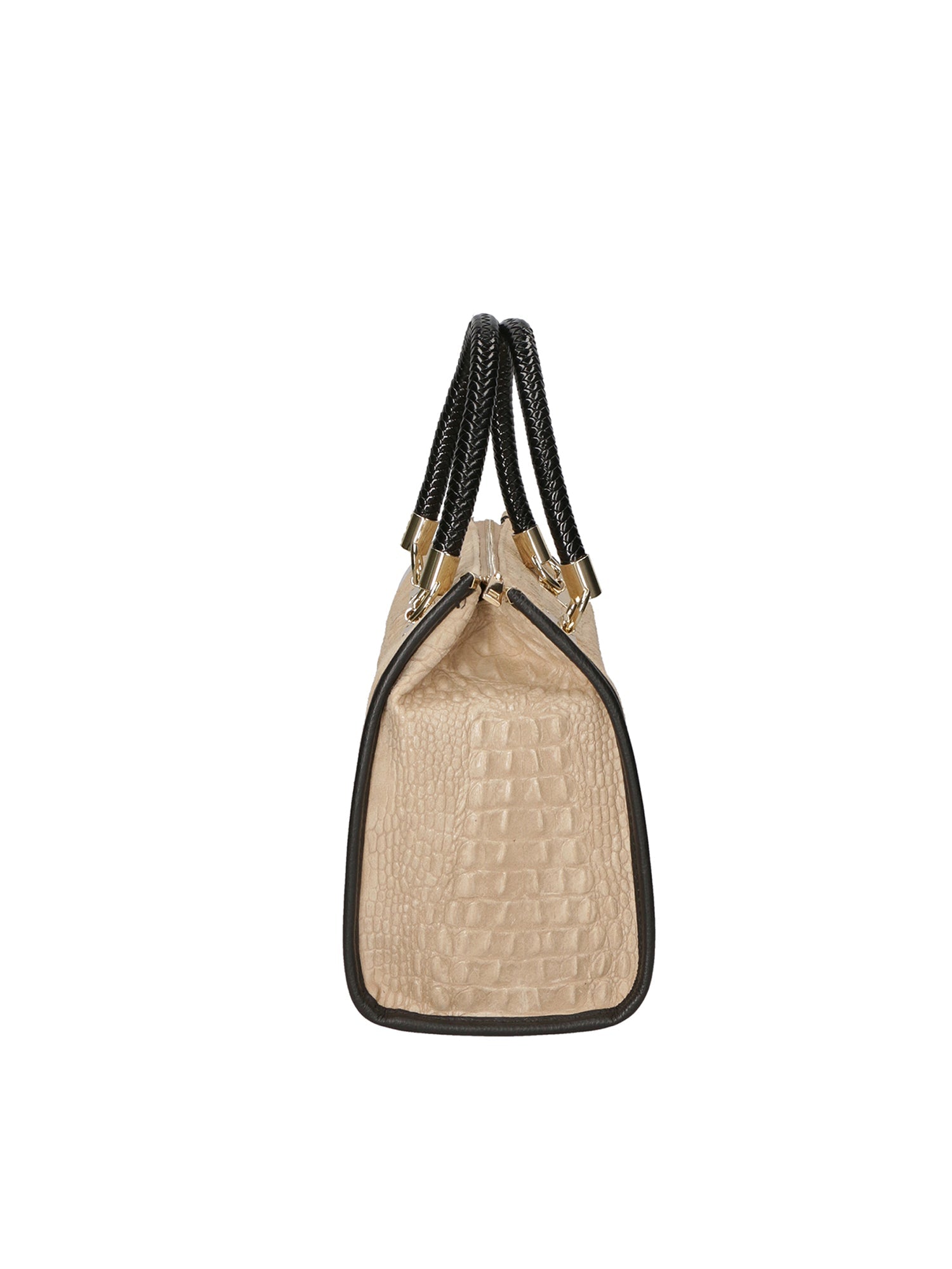 Edna Borsa a bauletto da donna Pelle e camoscio stampato croco 80044-009 TAUPE SCURO Chiara Ferretti