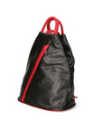 Erika Zaino da donna in vera pelle Casual 80072-NERO-ROSSO Chiara Ferretti