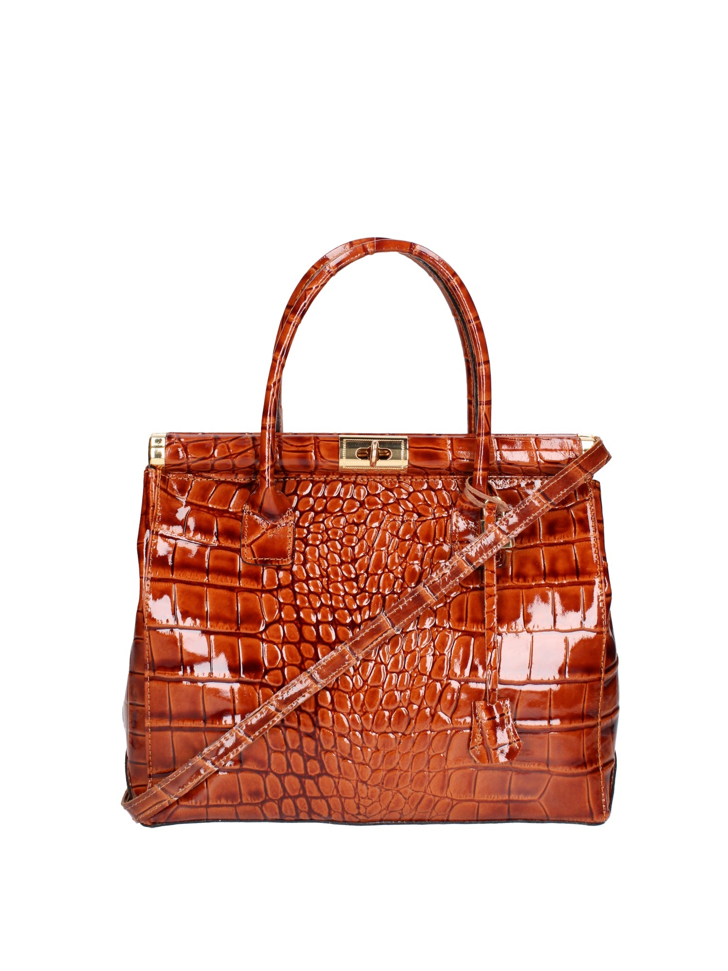 Delfina Borsa a mano da donna Vera pelle 7742-C17 CUOIO COGNAC Chiara Ferretti