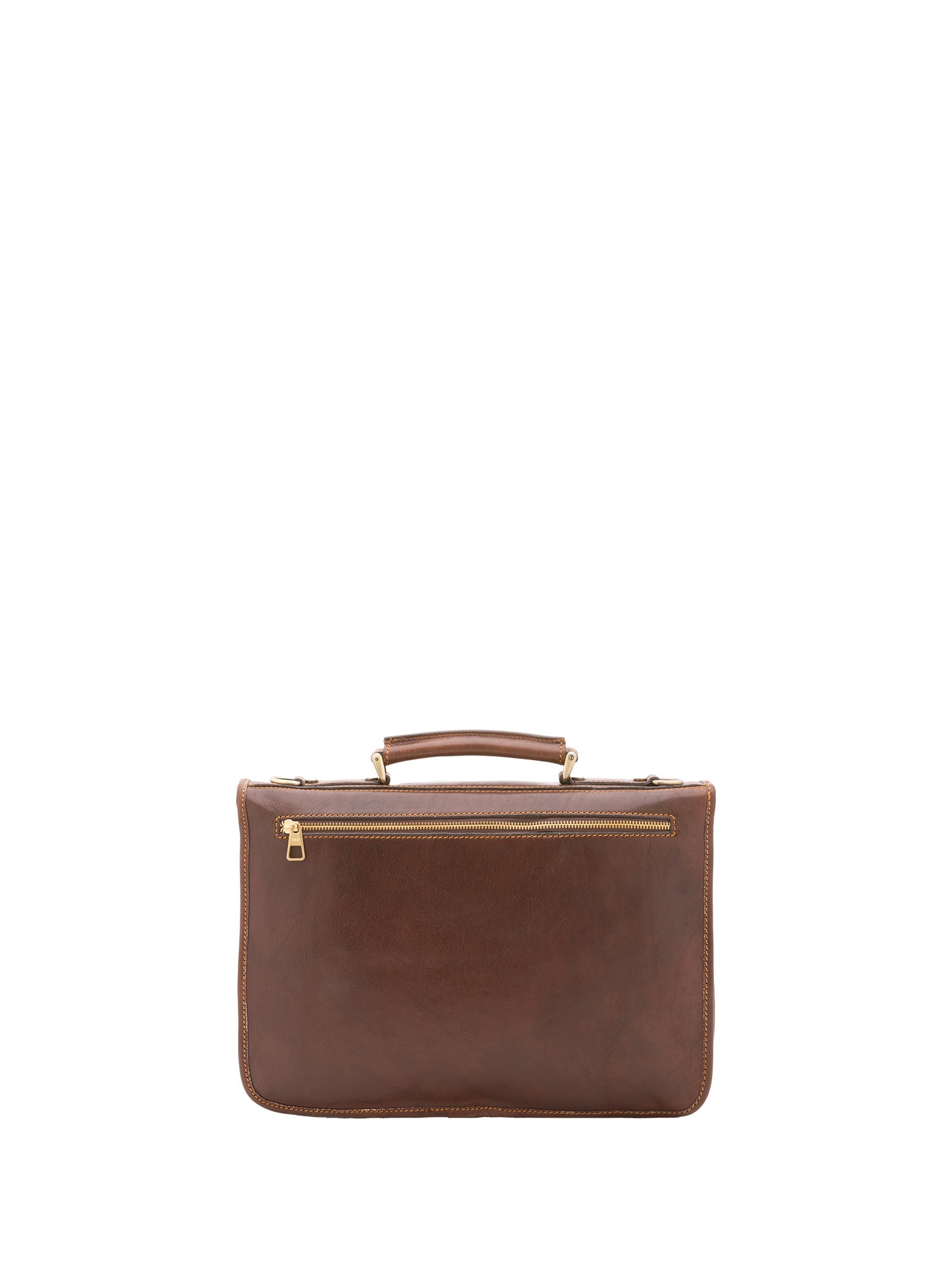 Borsa a mano unisex in vera pelle Made in Italy 4512-TESTA DI MORO Alessia Firenze