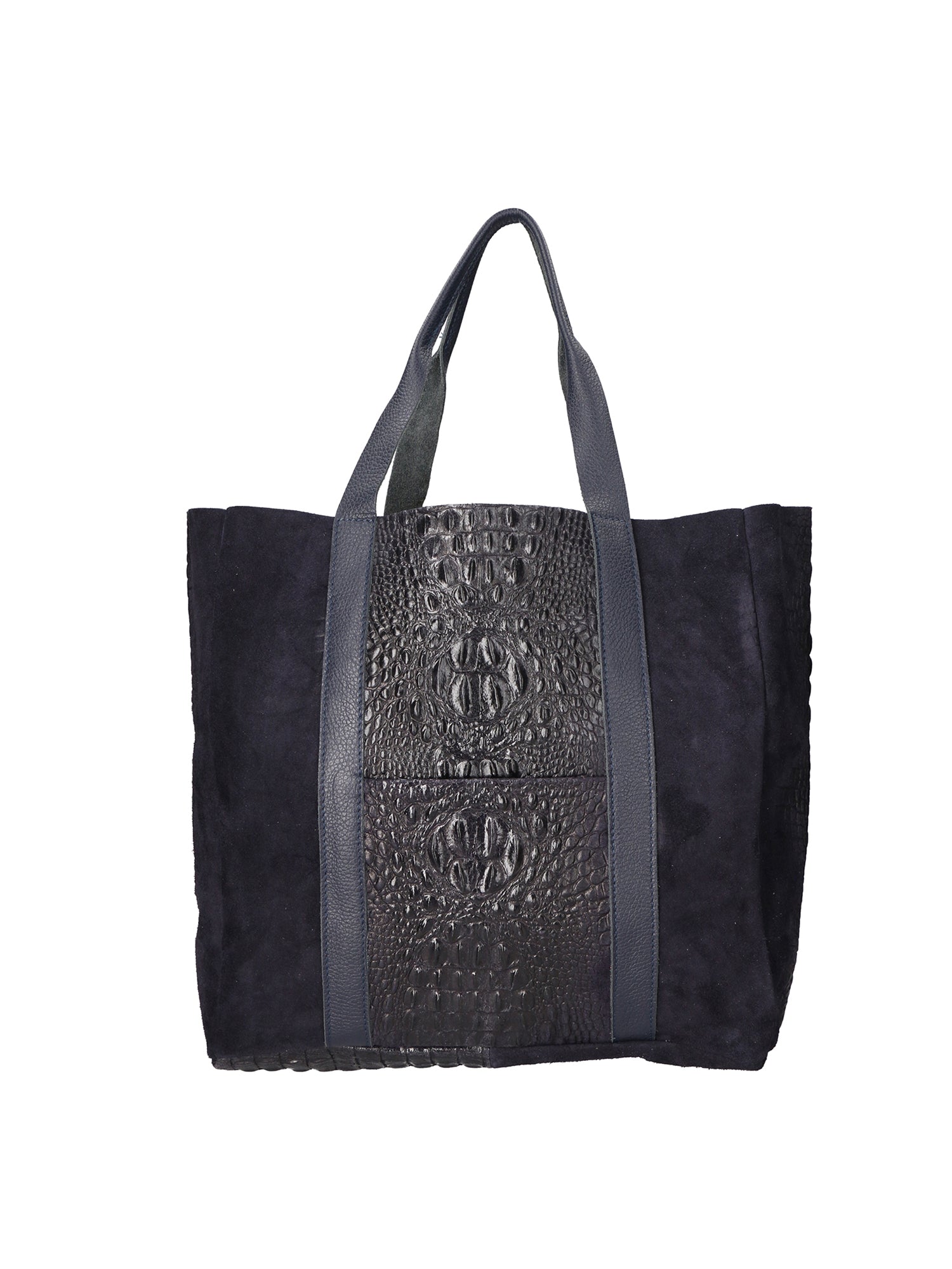 Edith Borsa Shopper da donna Vera pelle 80043-012 BLU JEANS Chiara Ferretti
