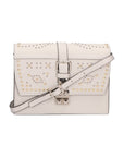 Mafalda Damen-Schultertasche aus echtem Leder, hergestellt in Italien, 17 x 24 x 7 cm