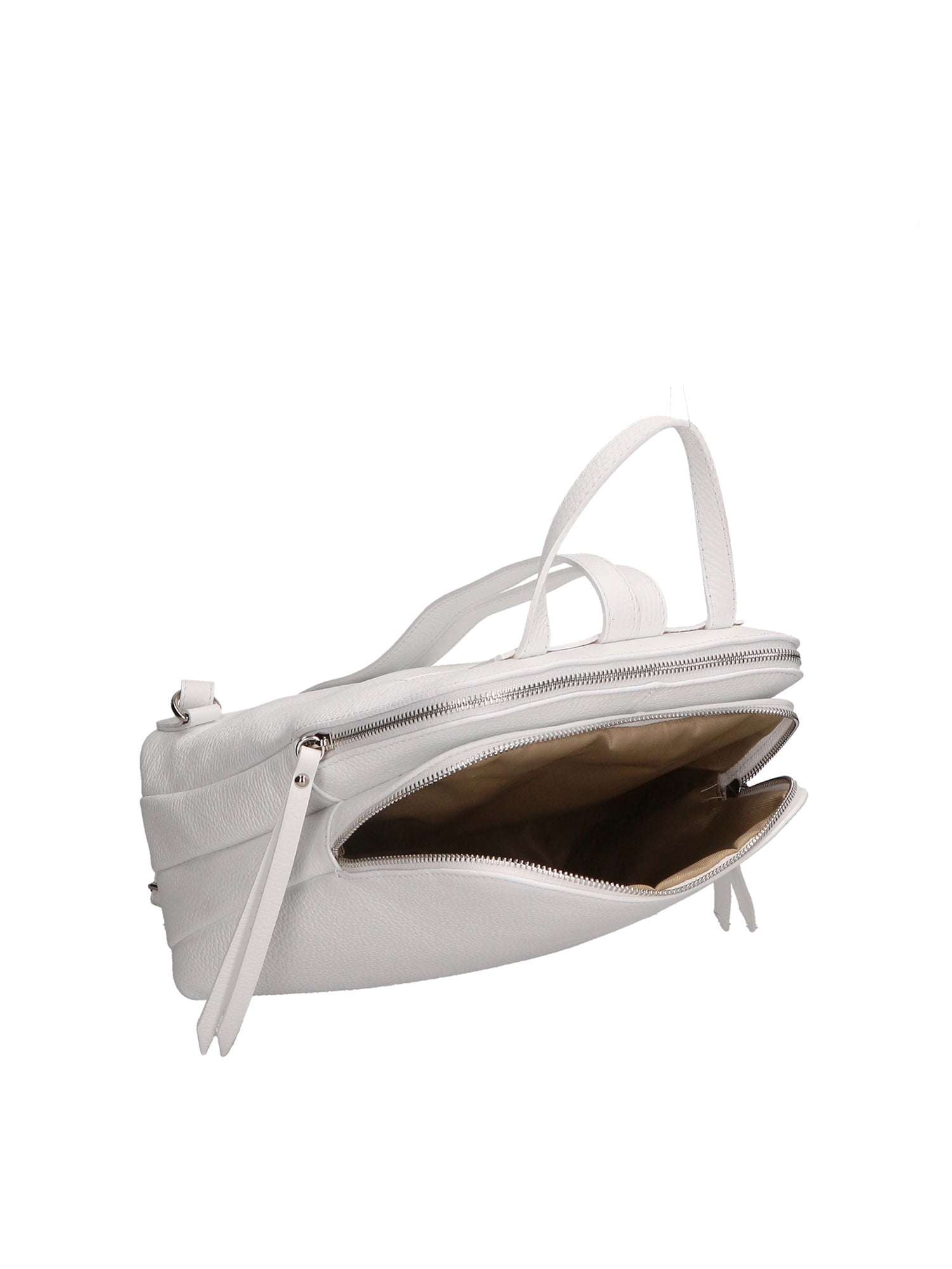 Glenda Borsa a mano da donna Vera pelle 05919-D01 BIANCO Chiara Ferretti