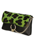 Alda Damen-Clutch aus echtem Leder, hergestellt in Italien, 10 x 18 x 5 cm