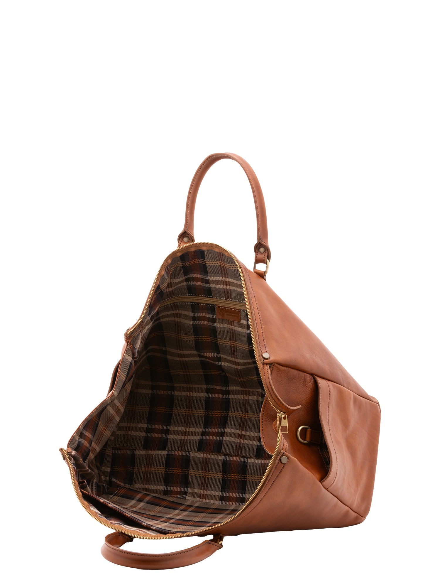 Borsa da viaggio unisex vera pelle 100% cotone 4546-MIELE Alessia Firenze