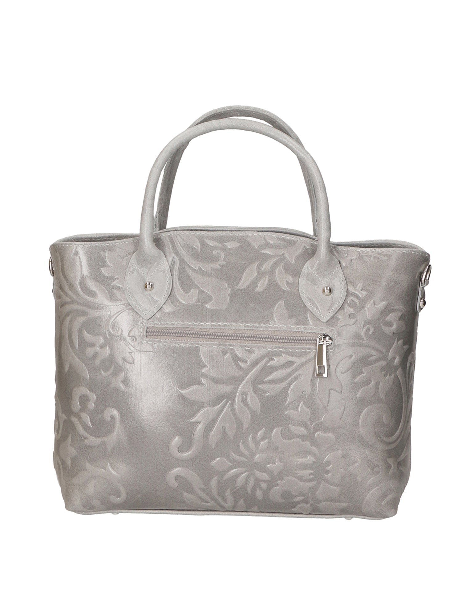 Enza Borsa a mano da donna Vera pelle 8007023FBG-020 GRIGIO CHIARO Chiara Ferretti