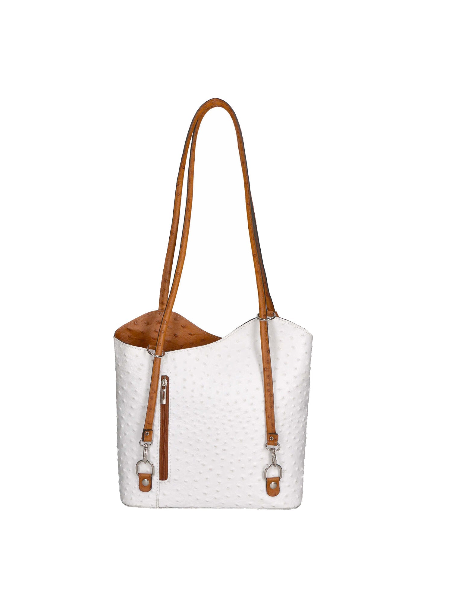 Chanel 3005-01 BIANCO 06 CUOIO Zaino da donna in vera pelle Chiara Ferretti