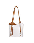 Chanel 3005-01 BIANCO 06 CUOIO Zaino da donna in vera pelle Chiara Ferretti
