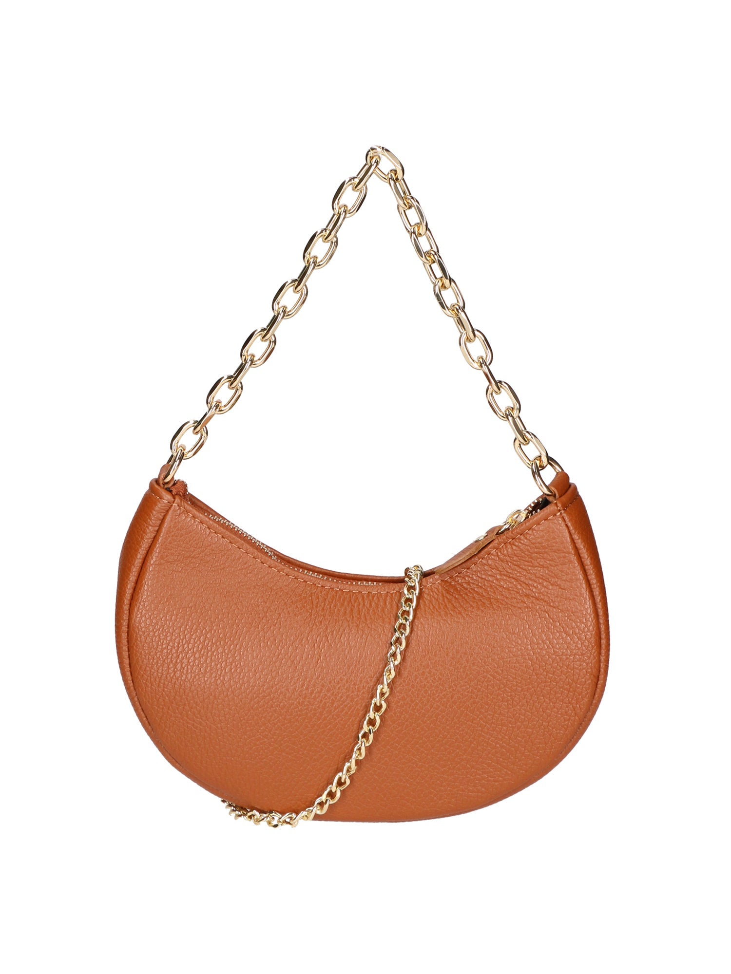 Loreta Borsa a spalla da donna Vera pelle 06511-D17 CUOIO SCURO Chiara Ferretti