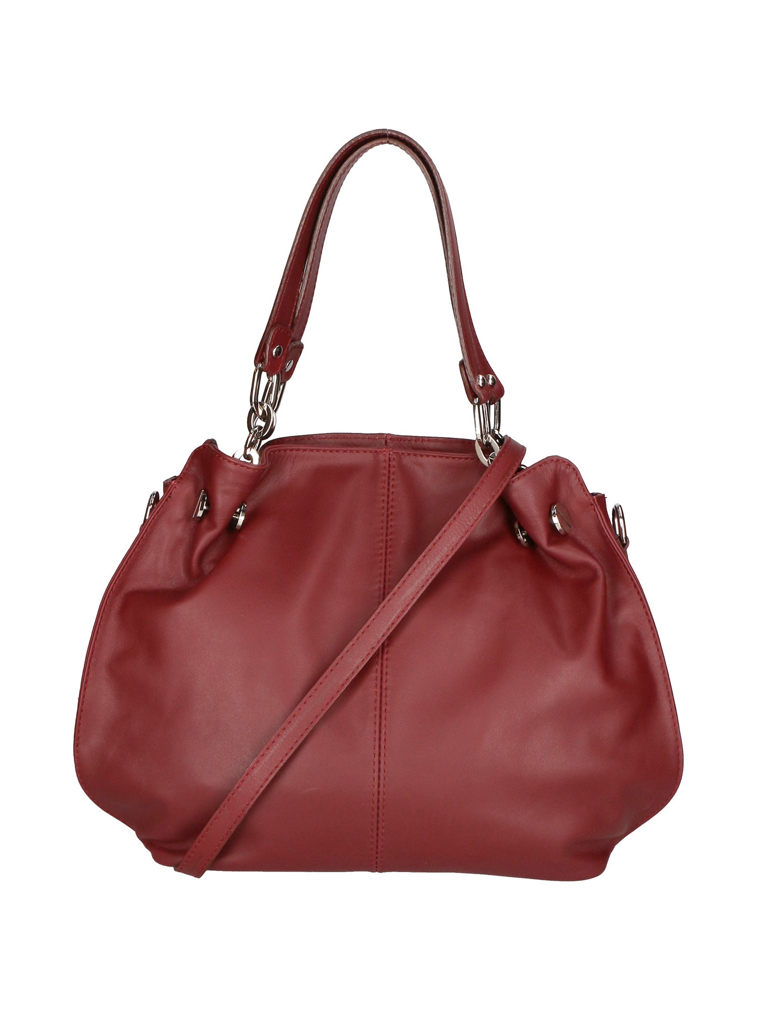 Ereba Borsa a mano da donna Made in Italy 100% pelle 3305-S34 BORDO Chiara Ferretti
