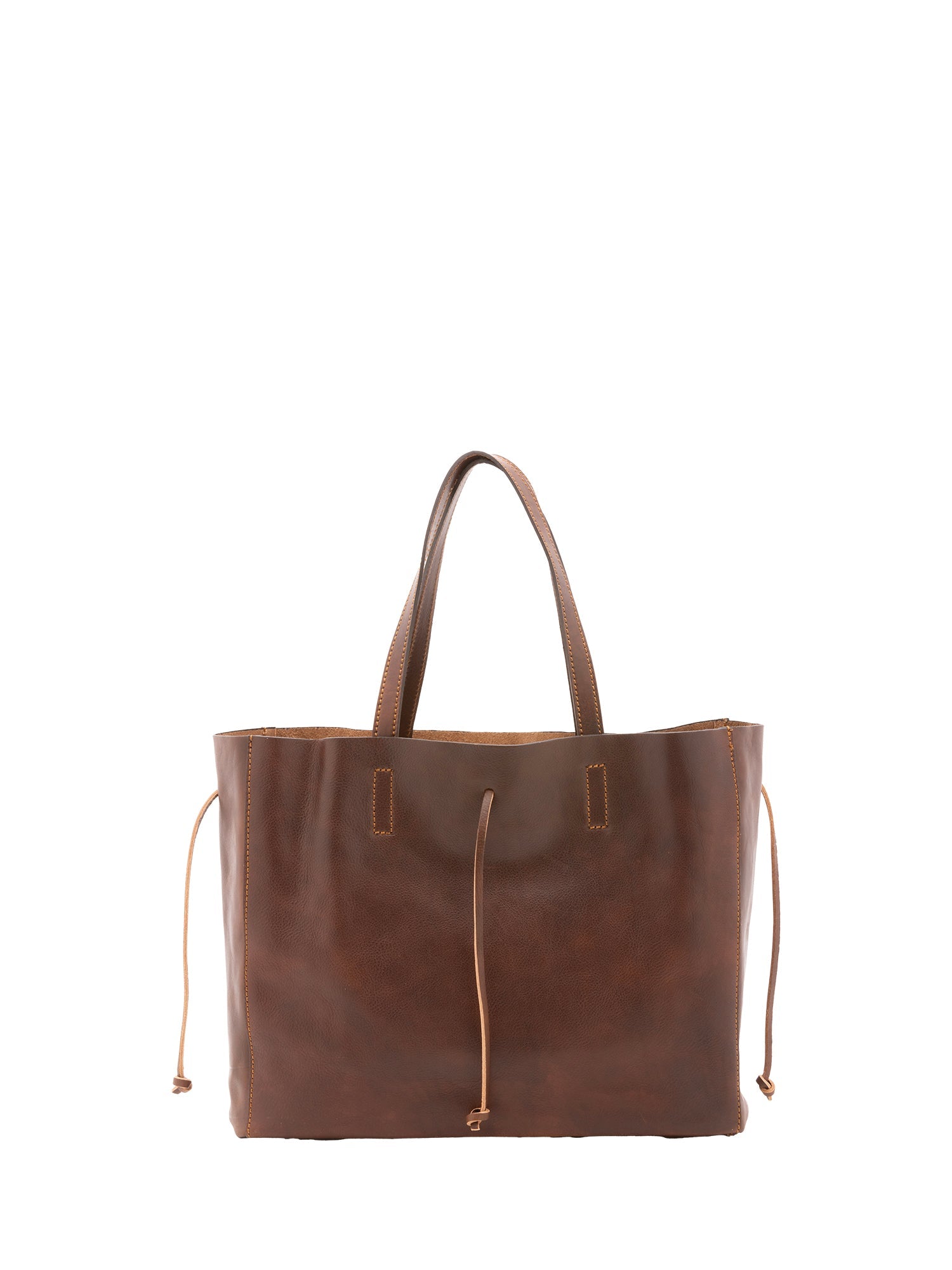 Borsa a mano unisex vera pelle Made in Italy 4611-TESTA DI MORO Alessia Firenze