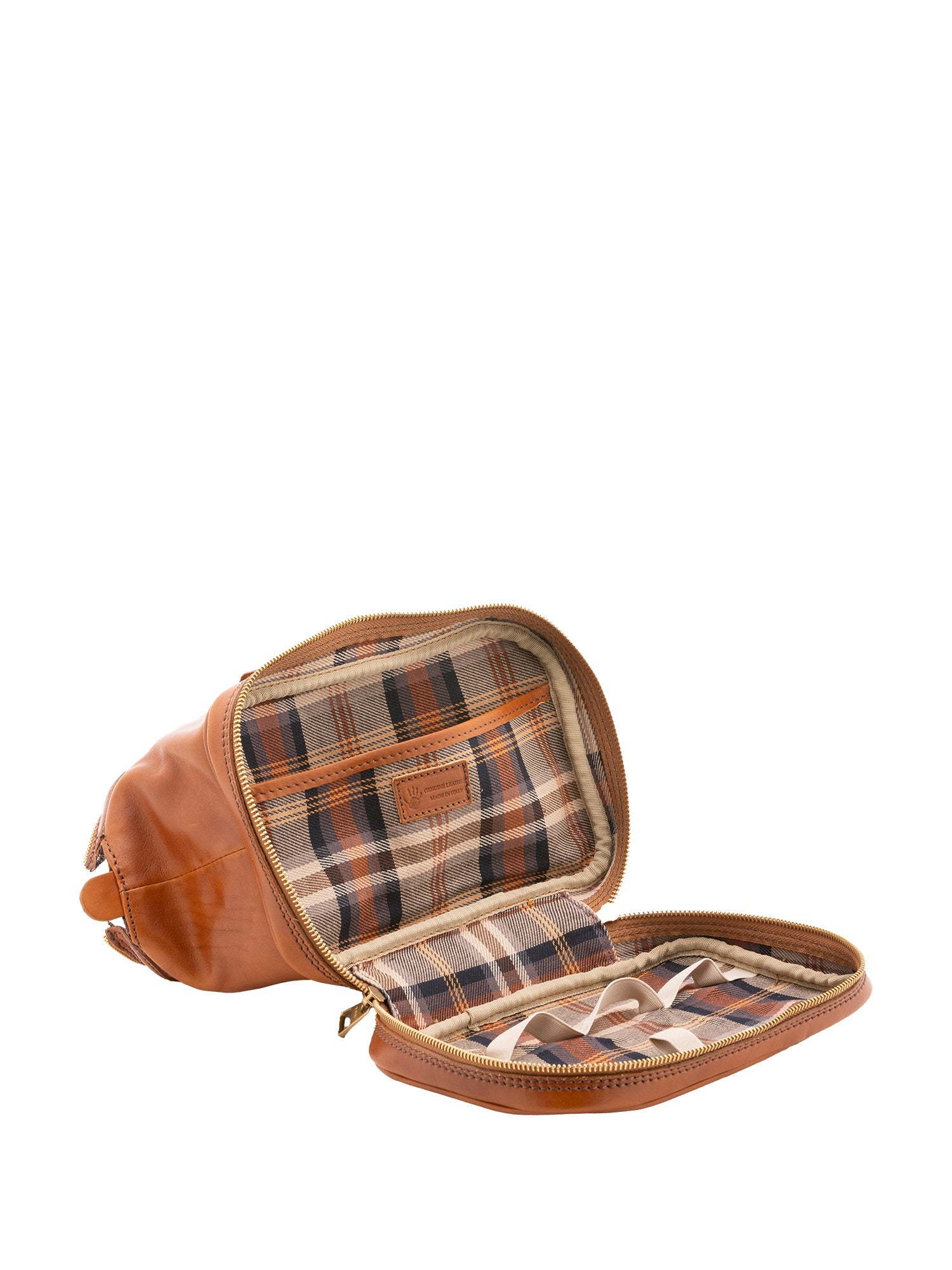 Pochette unisex in vera pelle Made in Italy 4424-MIELE Alessia Firenze