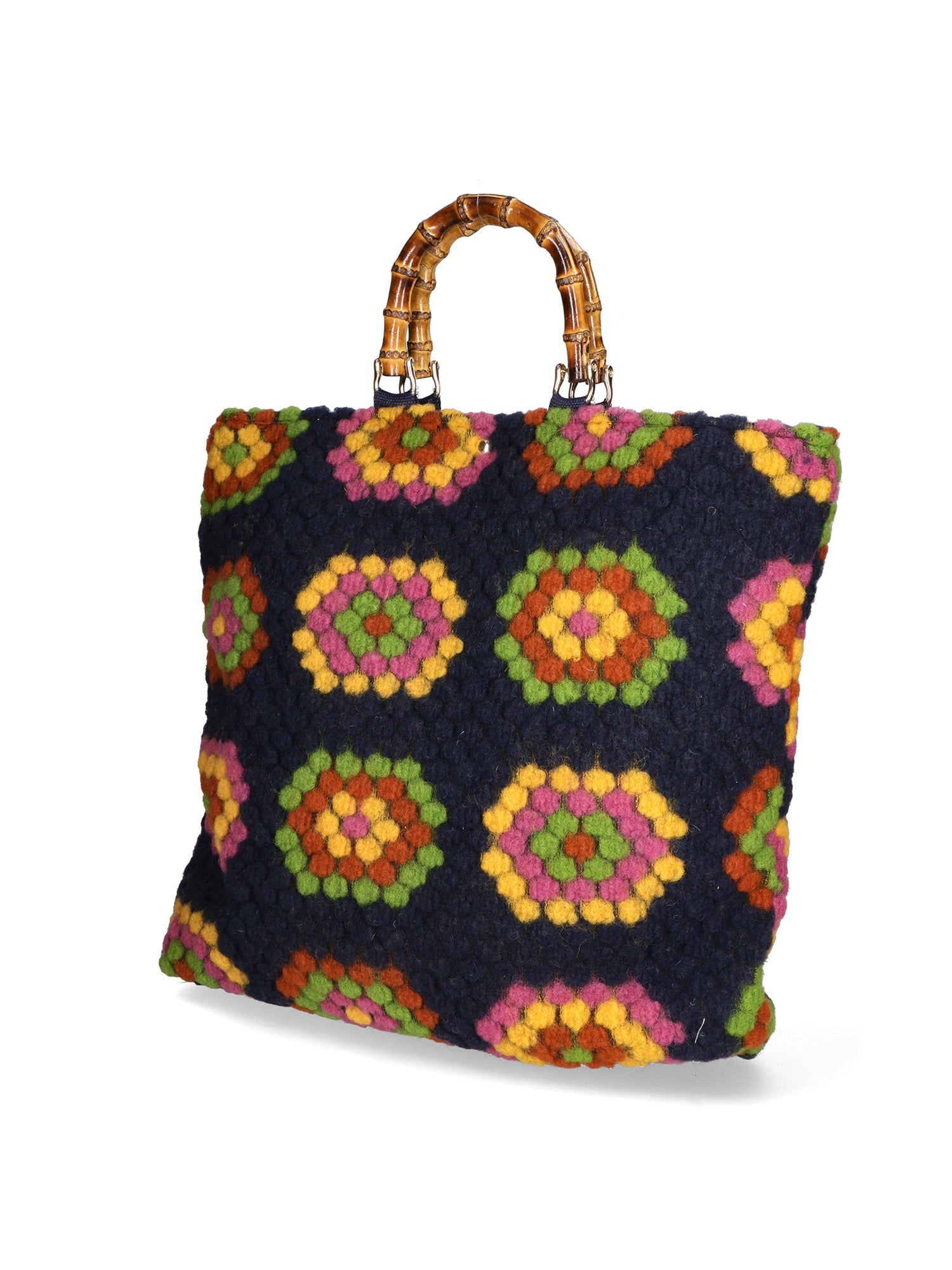 Luana Borsa a mano da donna Lana e vera pelle 04466-NERO Chiara Ferretti