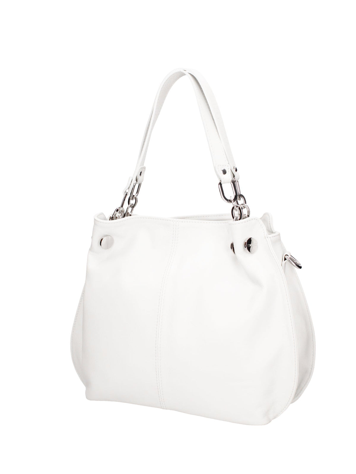 Ereba Borsa a mano da donna Made in Italy 100% pelle 3305-S01 BIANCO Chiara Ferretti