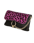 Alda Damen-Clutch aus echtem Leder, hergestellt in Italien, 10 x 18 x 5 cm