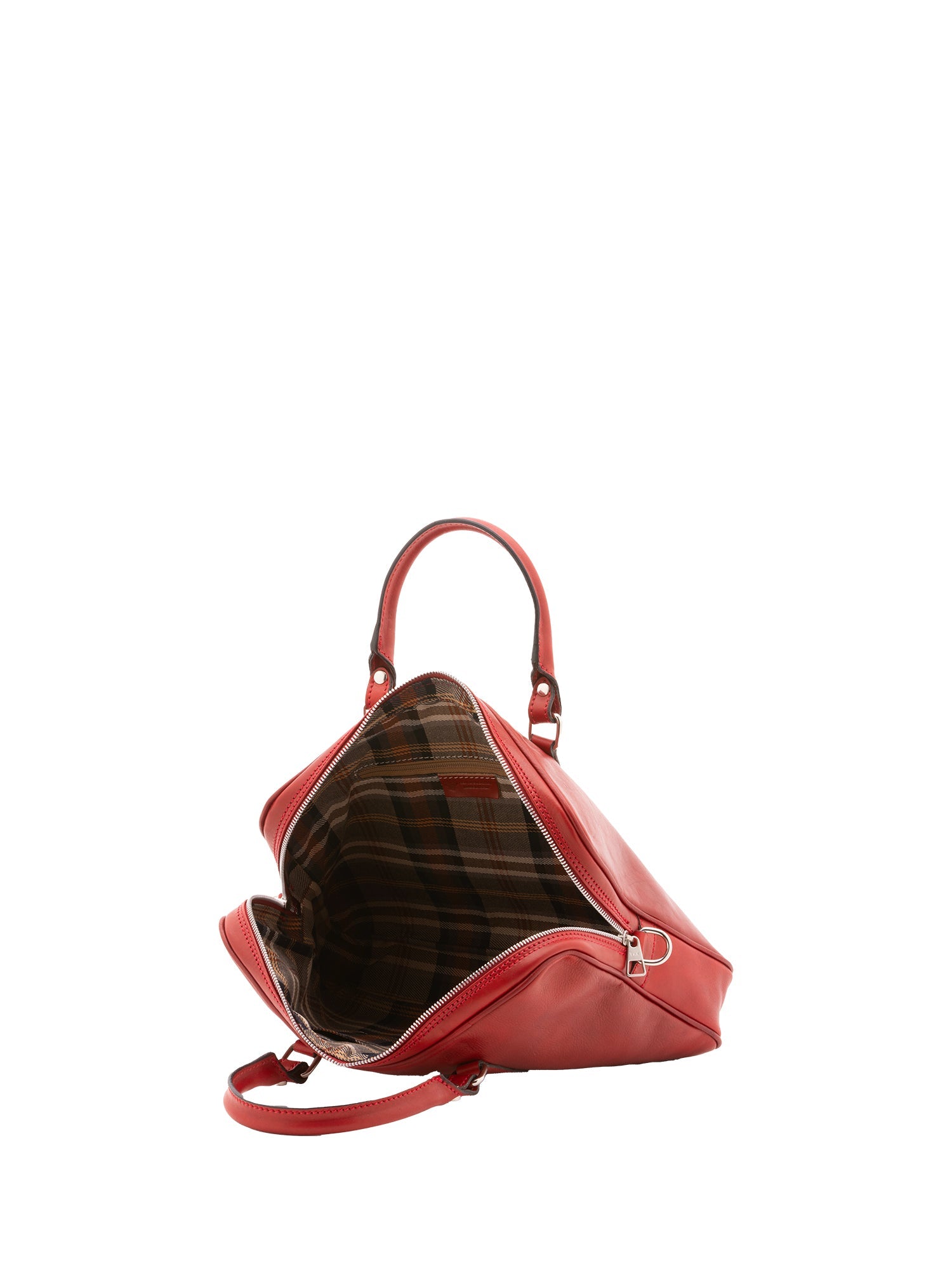 Borsa a mano unisex in vera pelle Made in Italy 4540-ROSSO Alessia Firenze