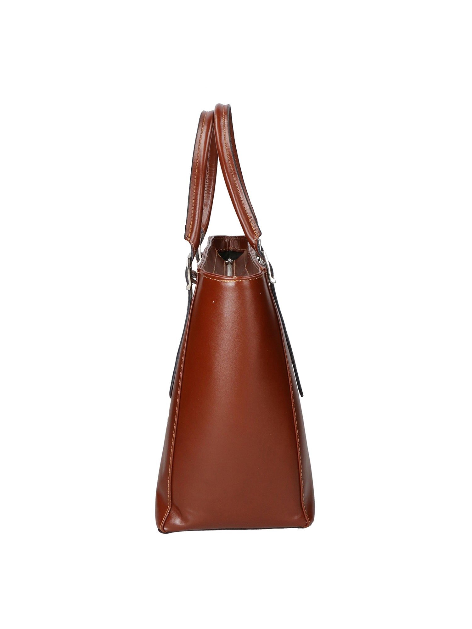 Fortunata Borsa a mano da donna Vera pelle 9119-MARRONE BROWN Chiara Ferretti