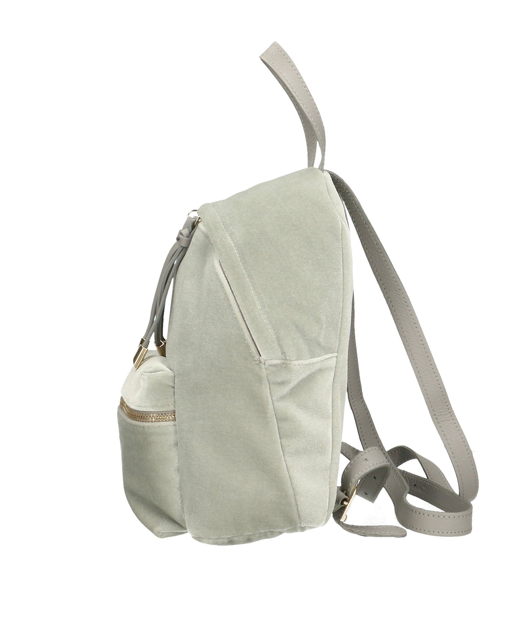 Belluno 8933-GRIGIO Zaino da donna in velluto Chiara Ferretti
