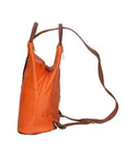 Erika Zaino da donna in vera pelle Casual 80072-ARANCIO-MARRONE Chiara Ferretti