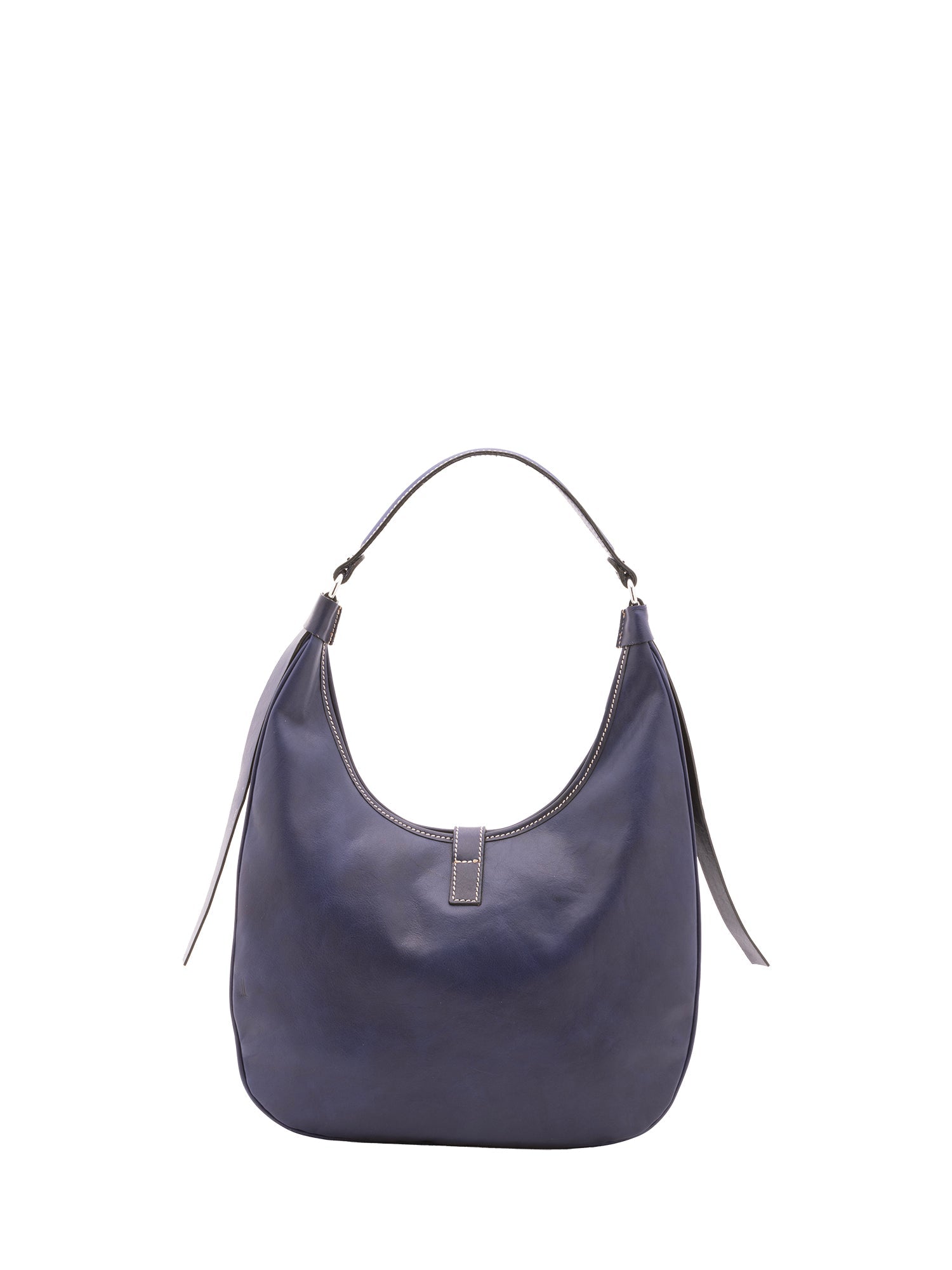 Borsa a spalla da donna 100% vera pelle 4607-BLU Alessia Firenze