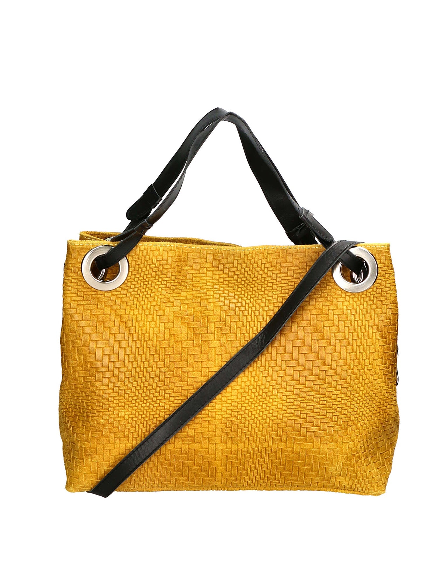 Emilia Borsa a spalla da donna Vera pelle 80059-008 GIALLO Chiara Ferretti