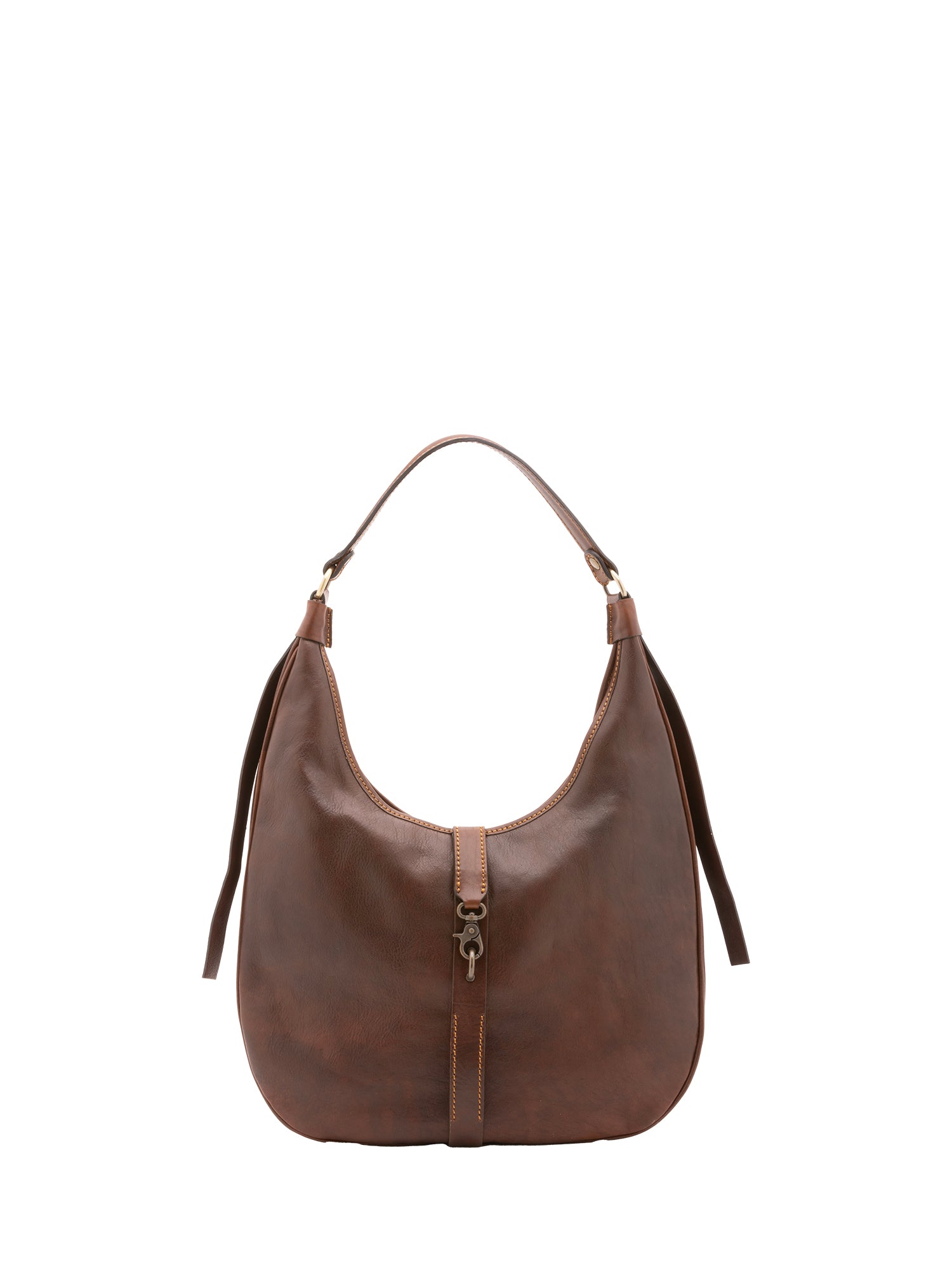 Borsa a spalla da donna 100% vera pelle 4607-TESTA DI MORO Alessia Firenze