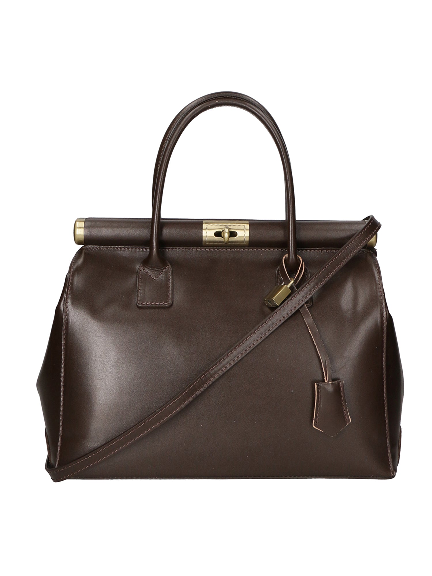 Federica Borsa a mano da donna Vera pelle 9106-TMORO DARK BROWN Chiara Ferretti