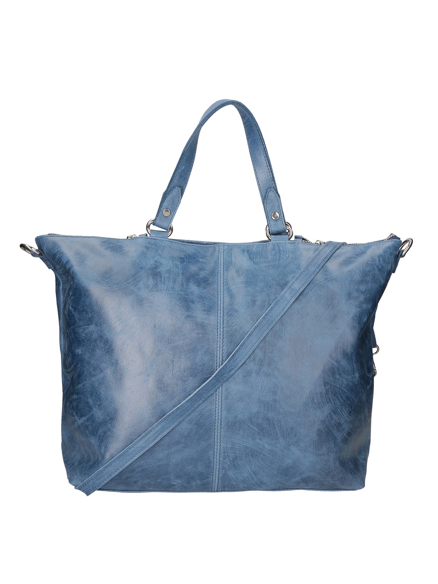 Elisamaria Borsa a spalla da donna Vera pelle 80055-BLU Chiara Ferretti