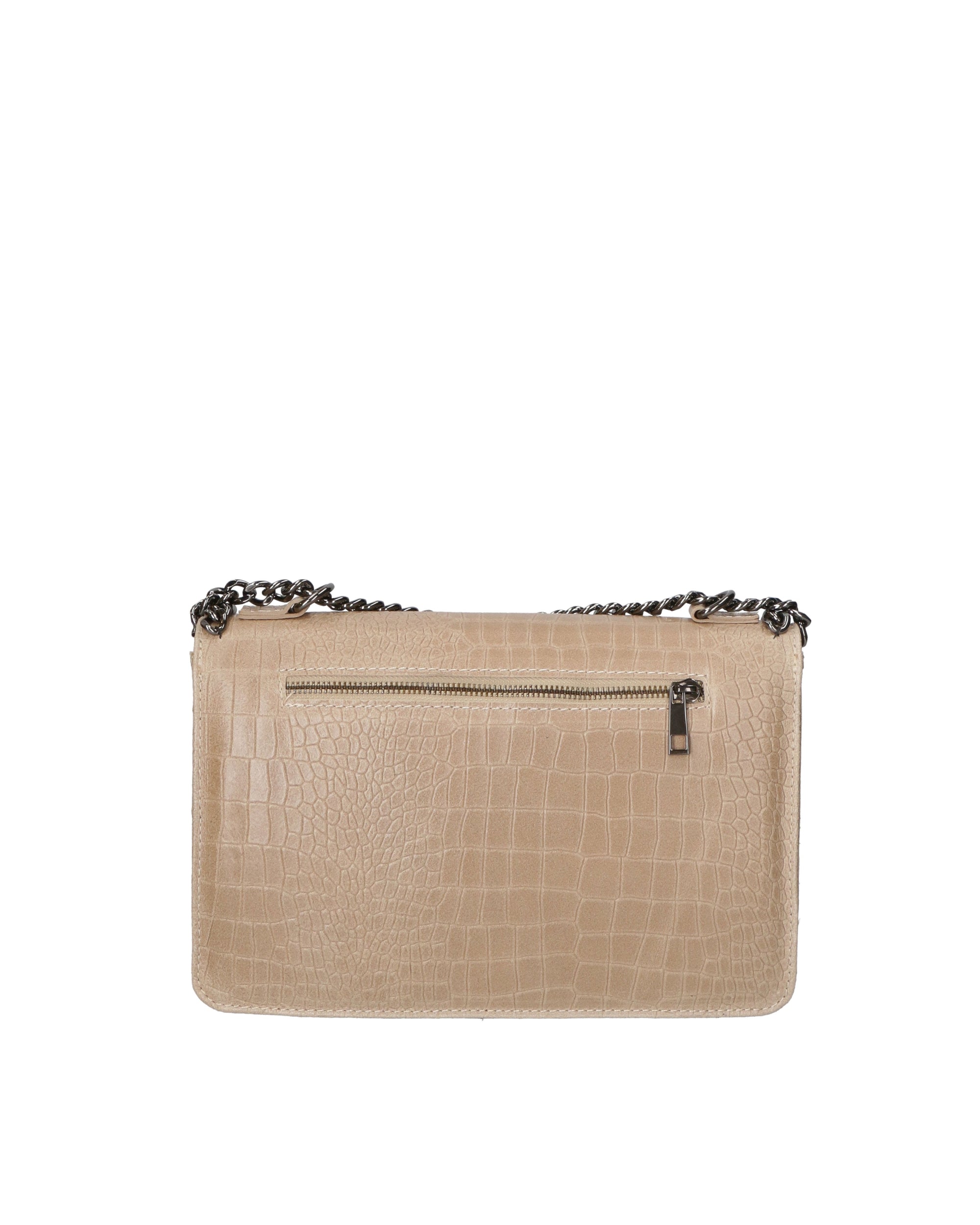 Crystalline Borsa a tracolla da donna Vera pelle 80066-TAUPE Chiara Ferretti