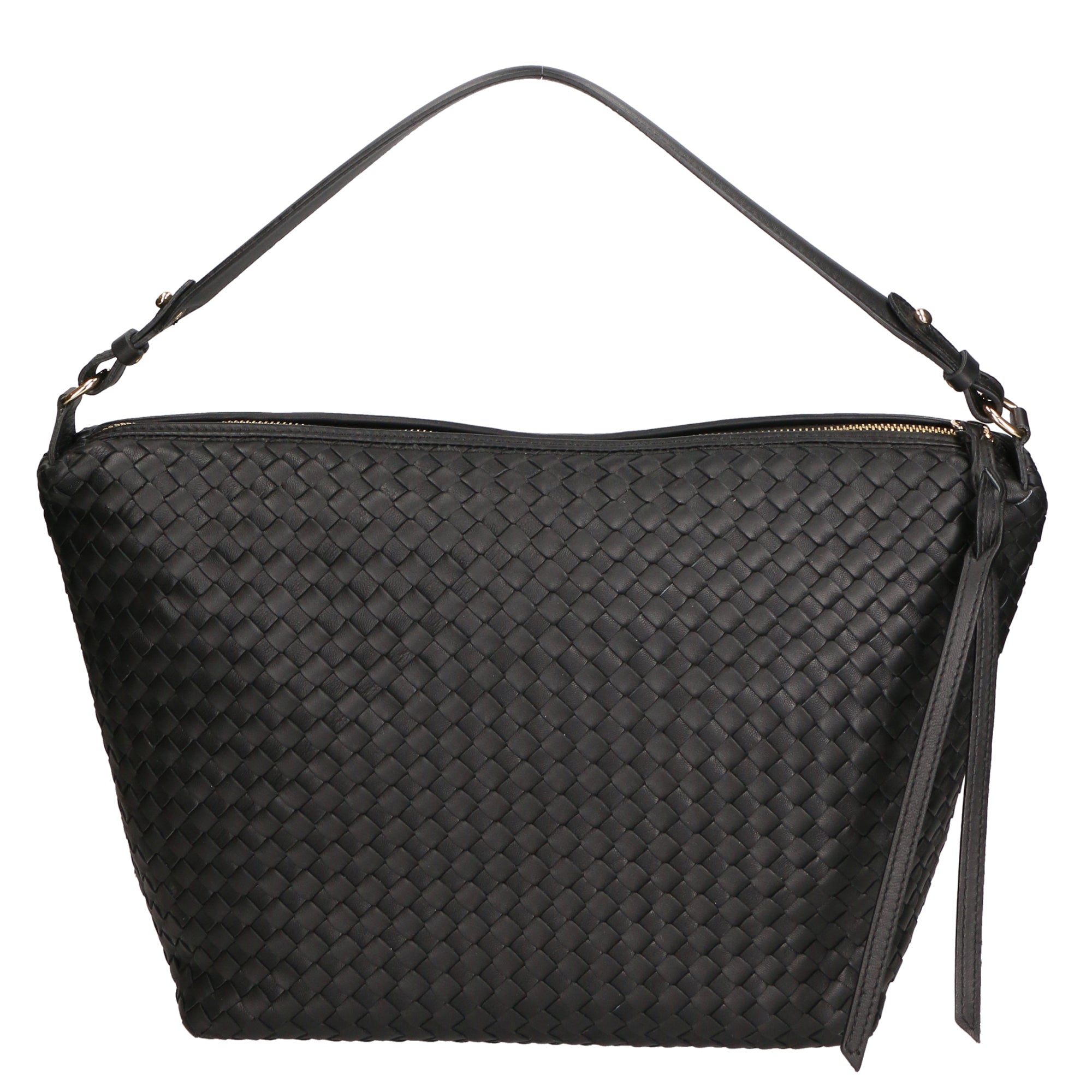 Irene Borsa a spalla da donna Vera pelle 06053-NERO Chiara Ferretti
