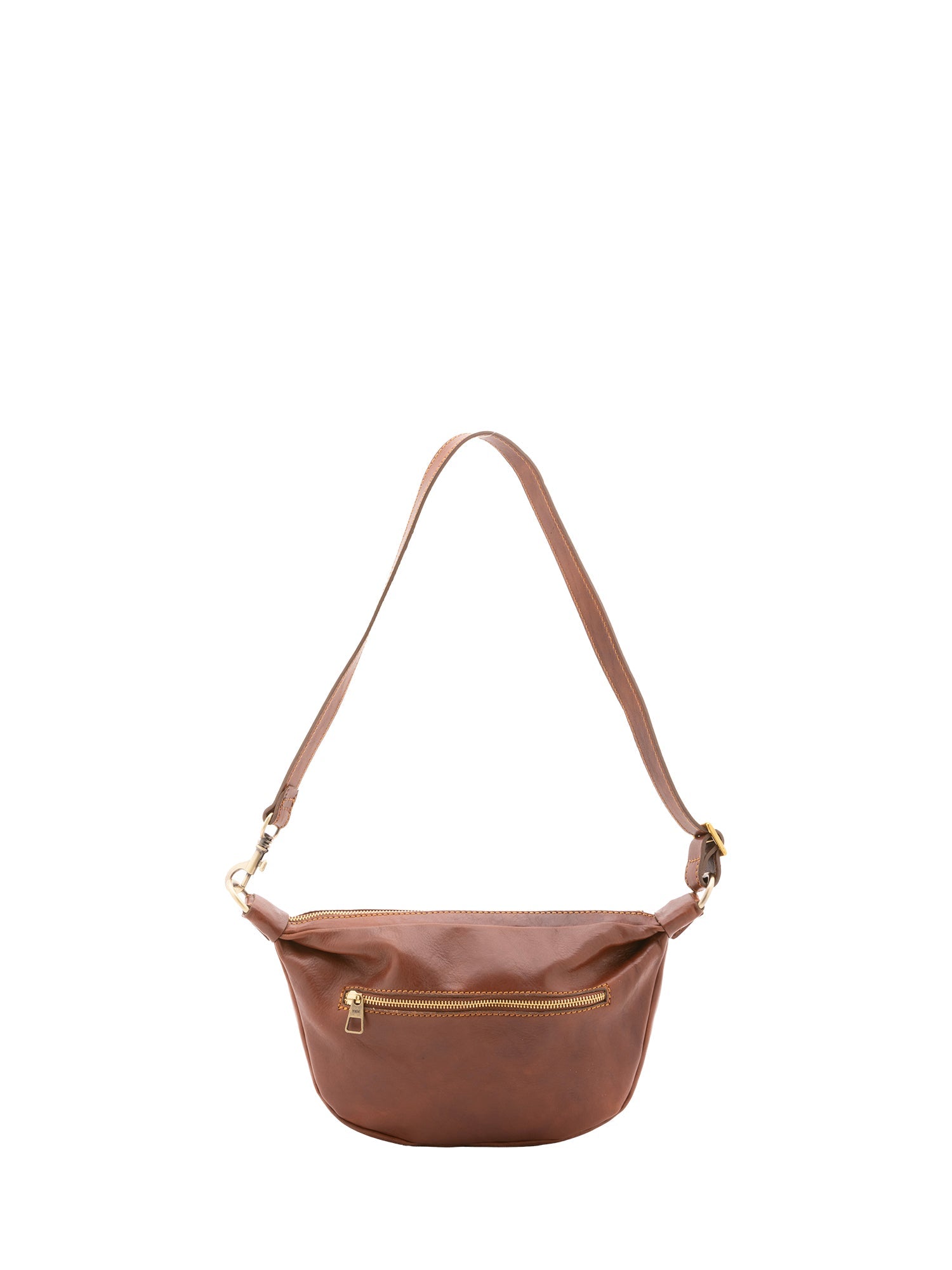 Borsa a spalla unisex in vera pelle 100% cotone 4603-MARRONE Alessia Firenze