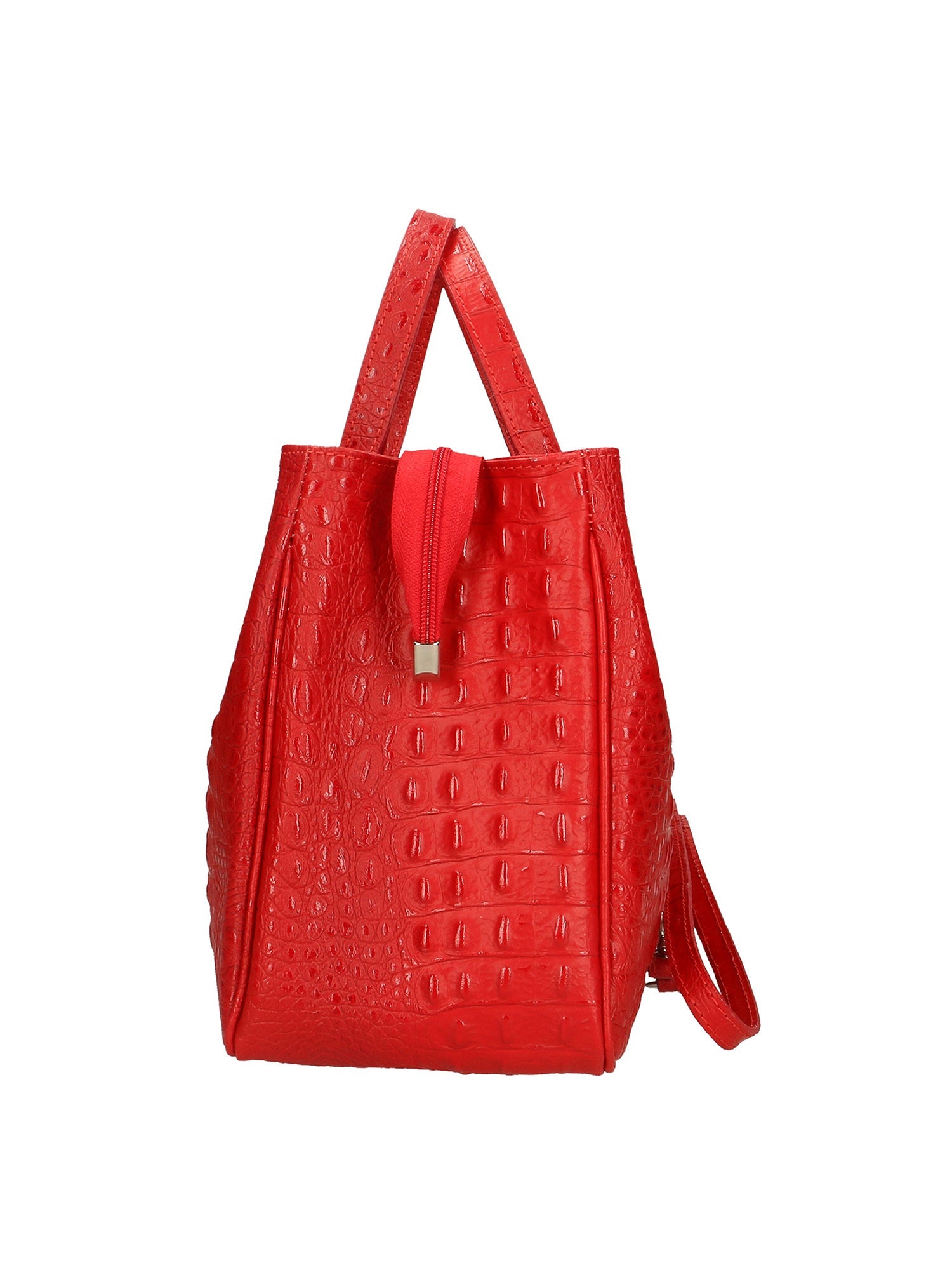 Ascoli Borsa a mano da donna Pelle stampata cocco 7718-ROSSO RED Chiara Ferretti
