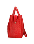 Ascoli Borsa a mano da donna Pelle stampata cocco 7718-ROSSO RED Chiara Ferretti
