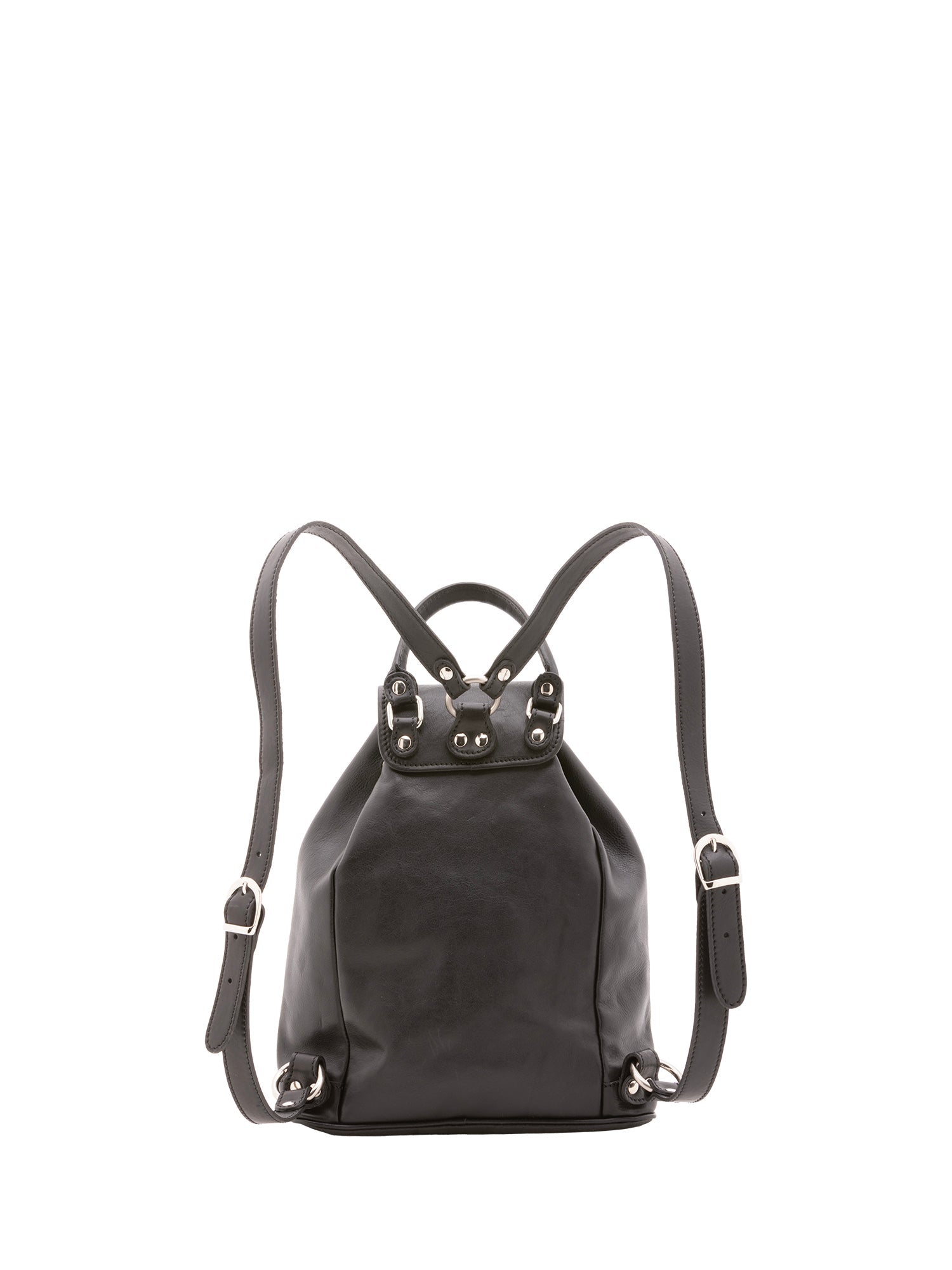 Zaino in vera pelle unisex Made in Italy 4030-NERO Alessia Firenze