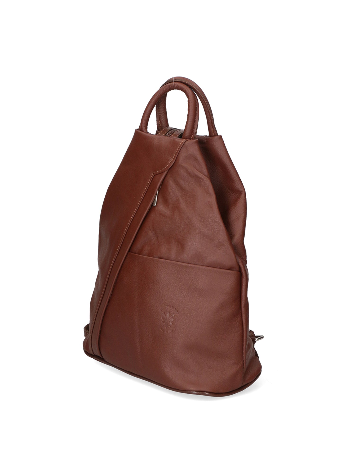 Erika Zaino da donna in vera pelle Casual 80072-MARRONE Chiara Ferretti